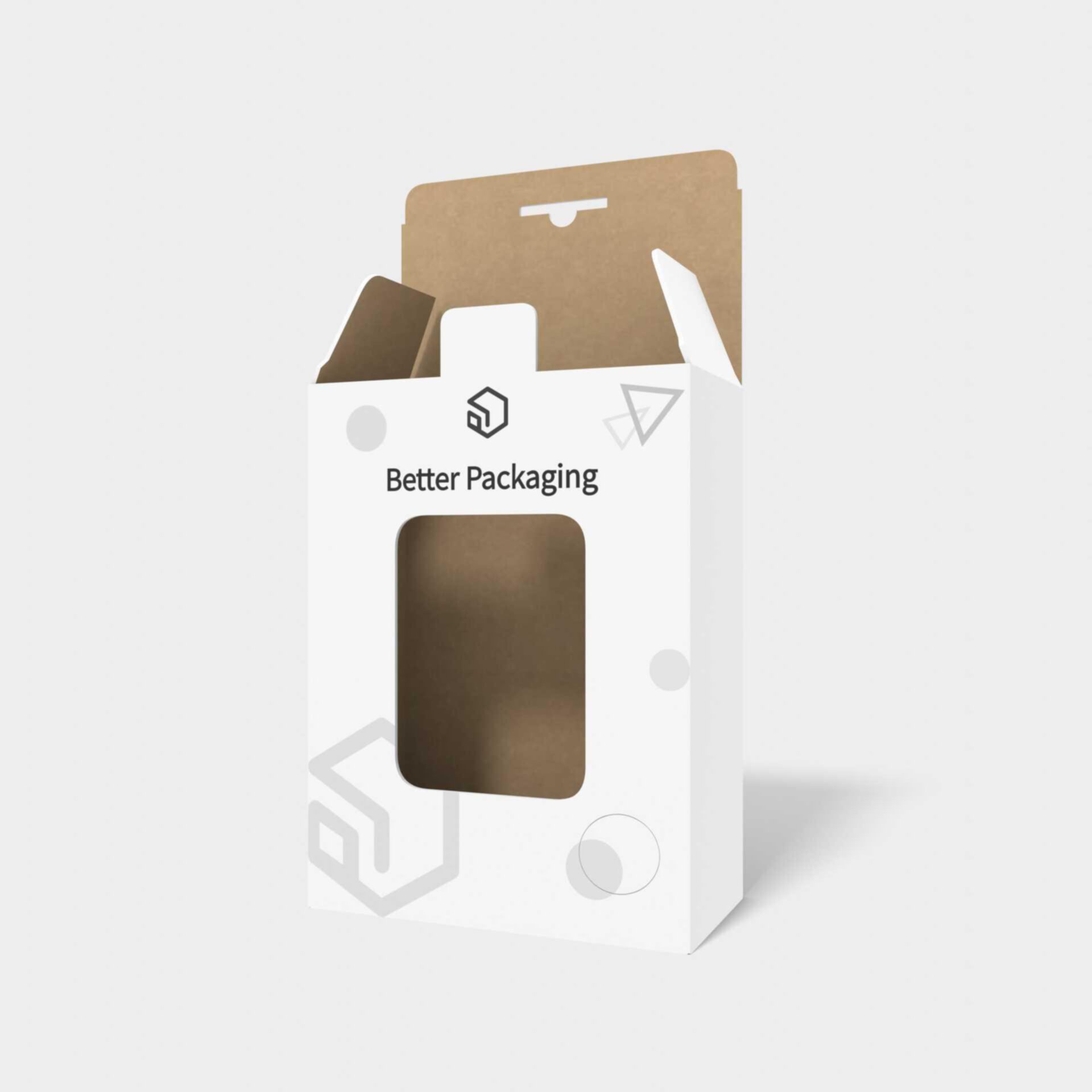 Tuck end boxes auto bottome snap lock window display — White paperboard