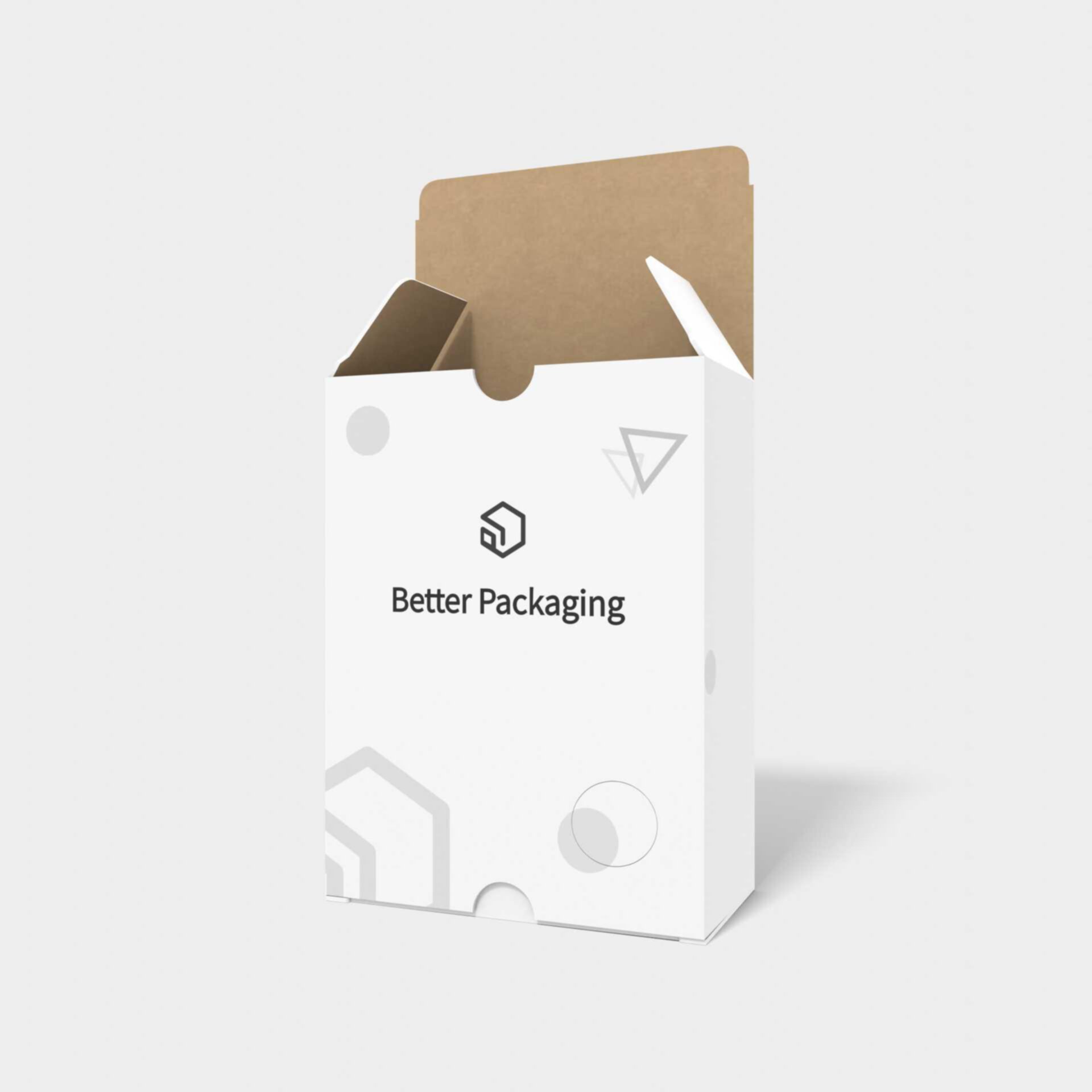 Lock insert boxes nail buckles tuck end — White paperboard