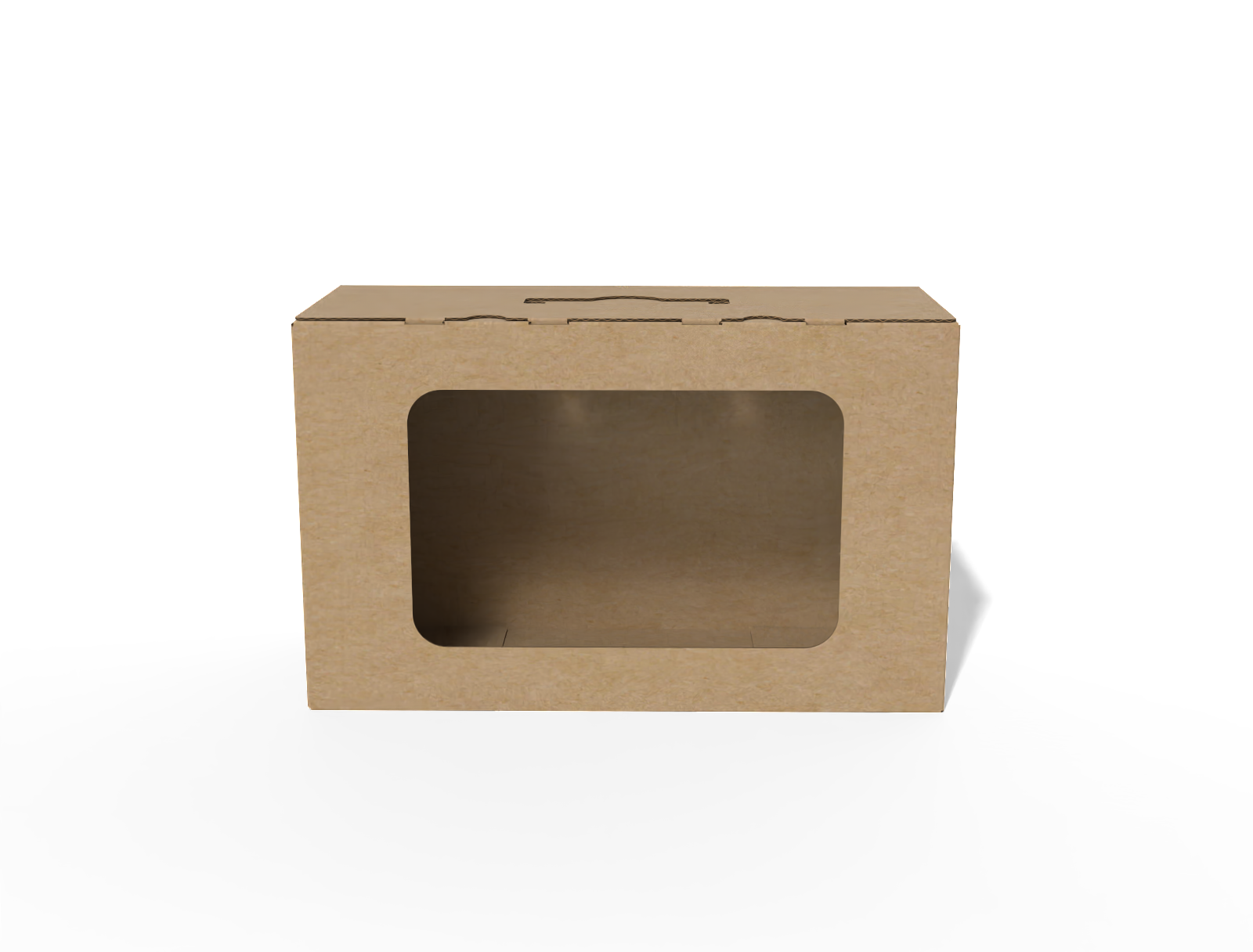 Display box with window — E-flute corrugated board