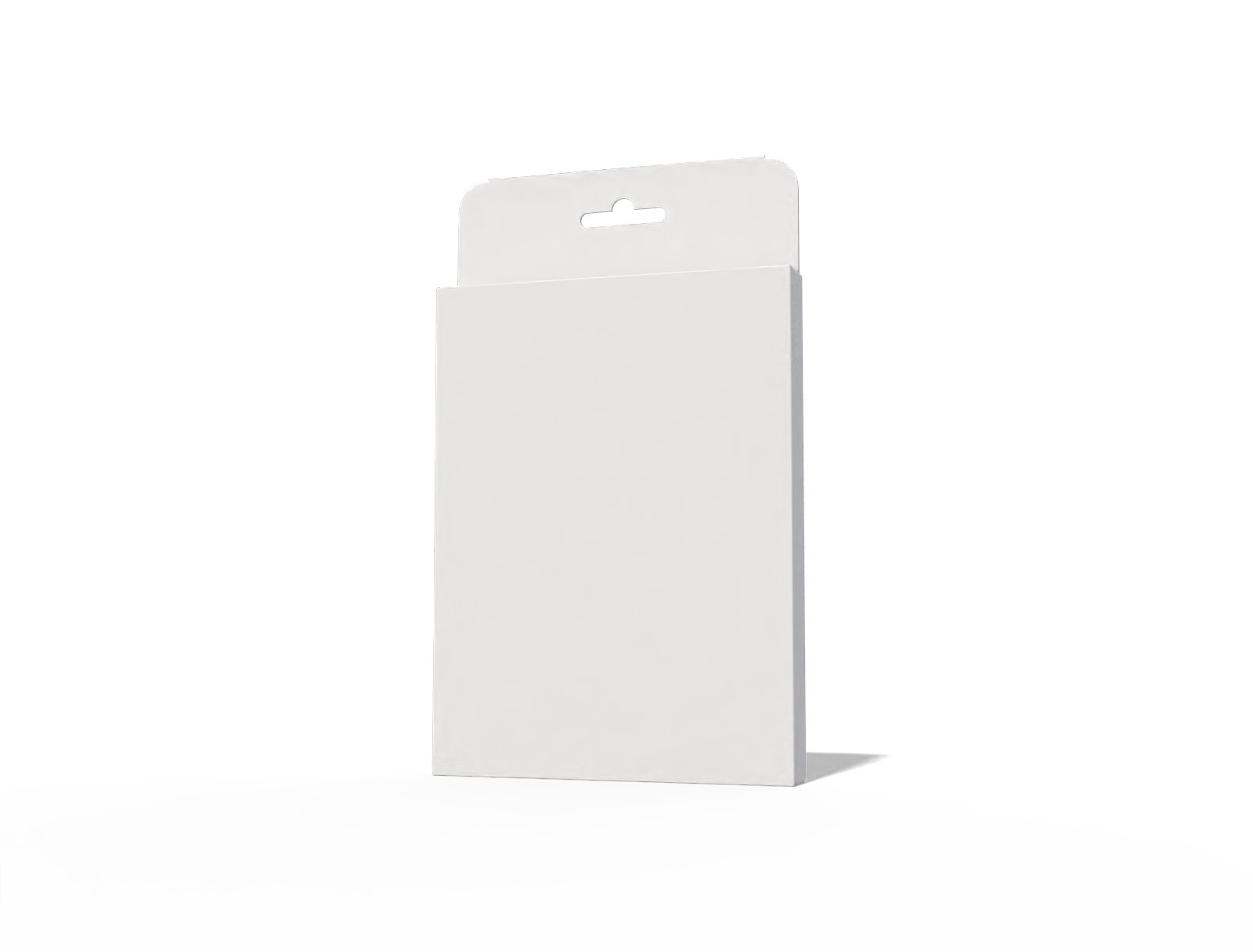 Hanging extra slim tall medicine box — White paperboard