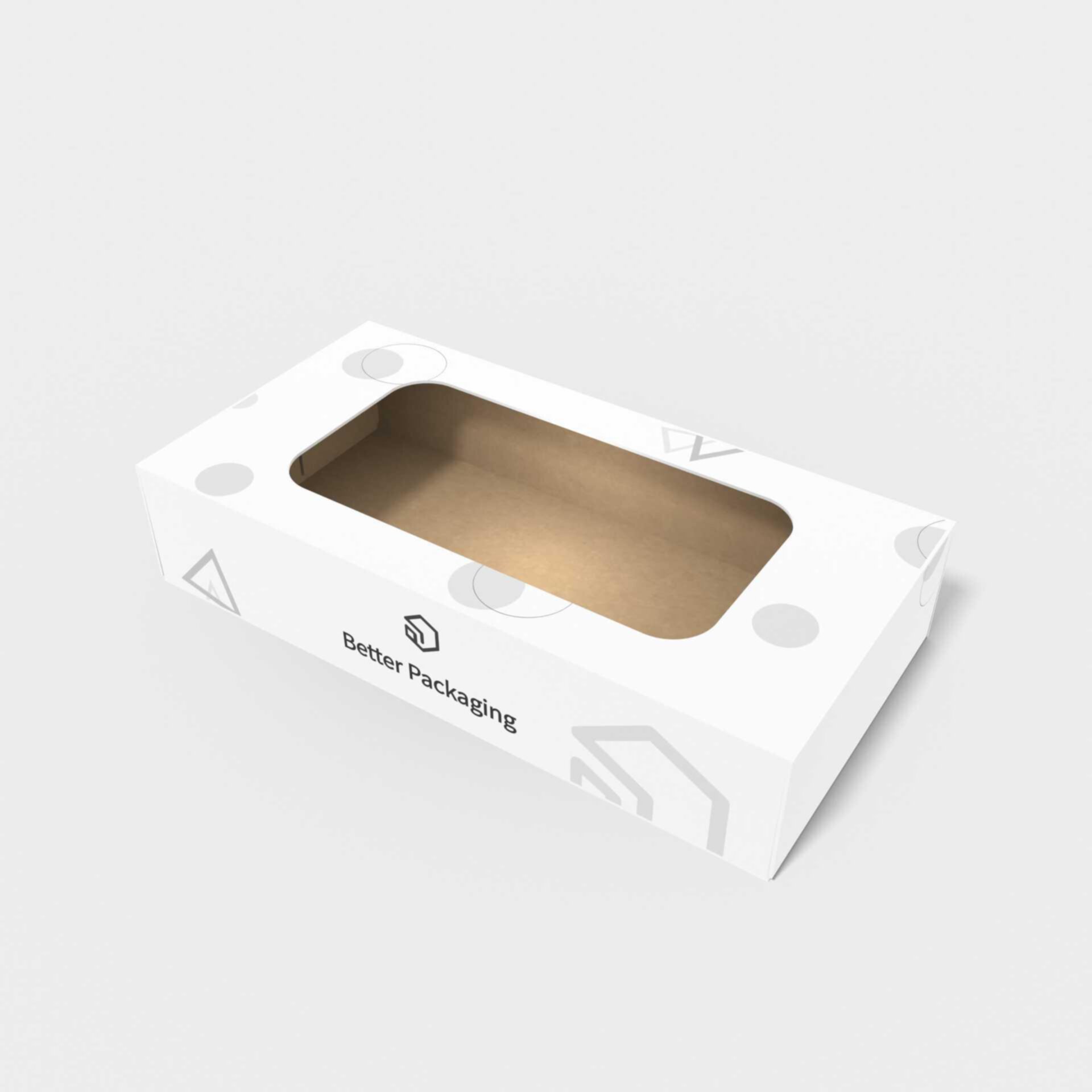 Flip top boxes with window easy — Corrugated board