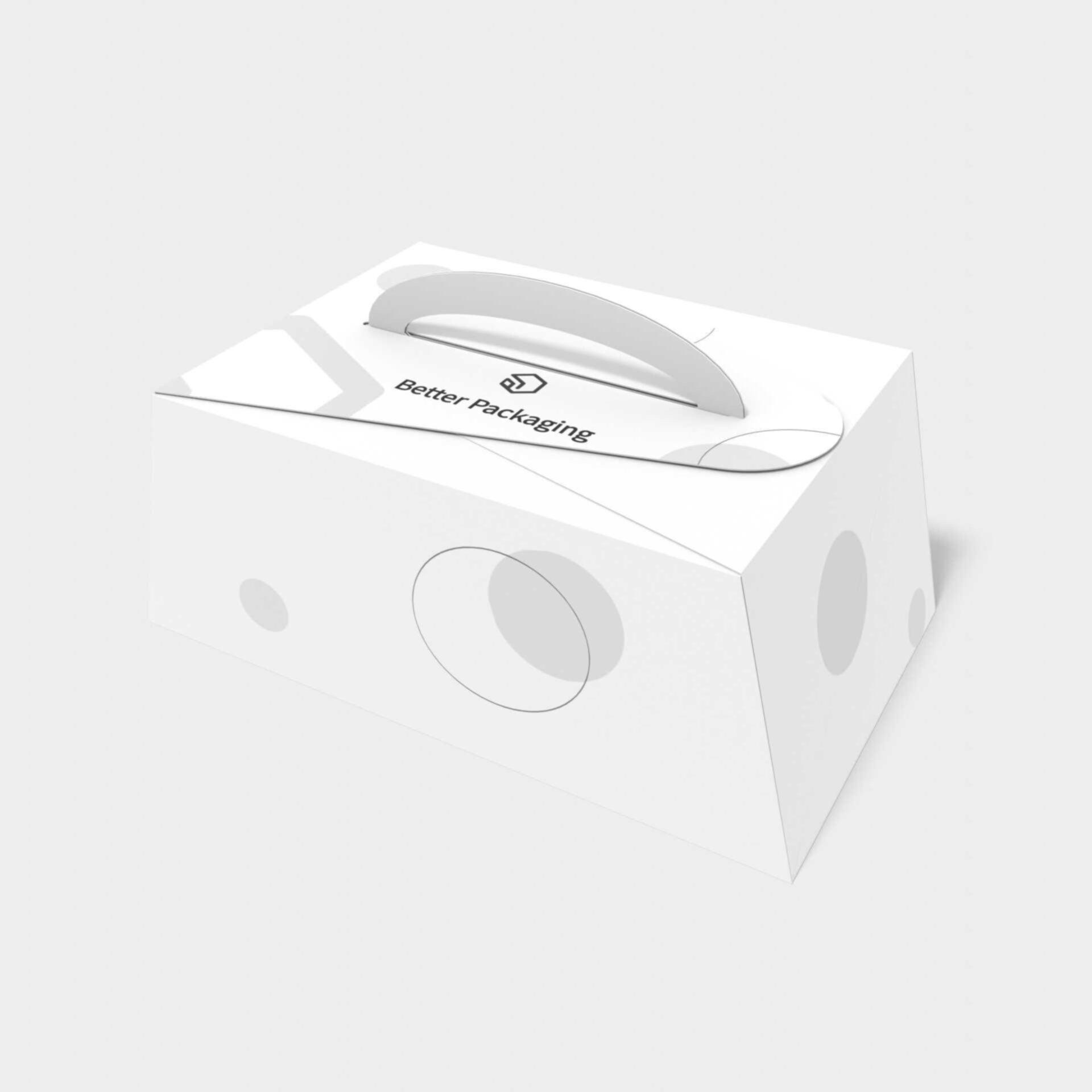 Tuck end box variations ladder-type handles — White paperboard