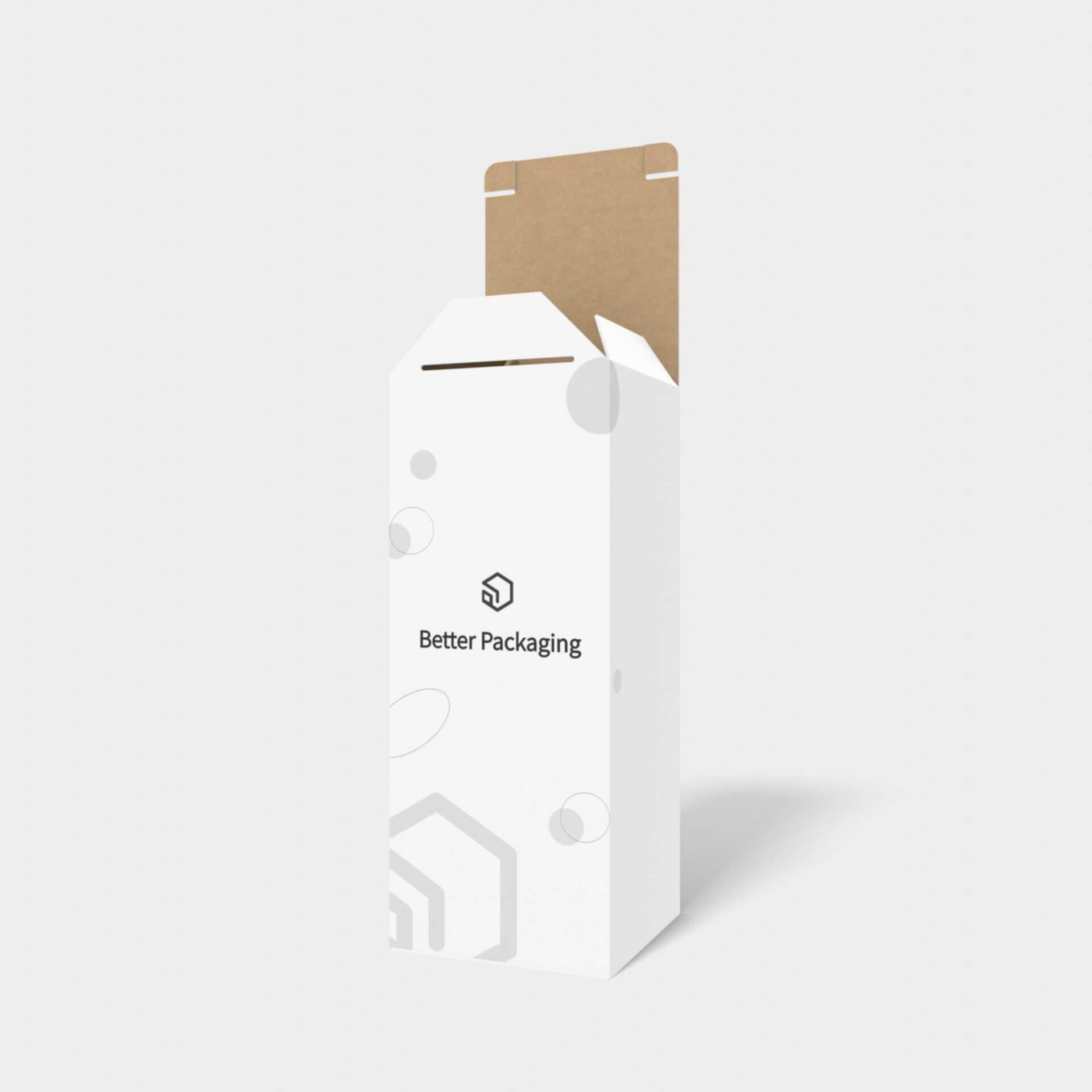 Tuck end boxes pins lock inserts — White paperboard