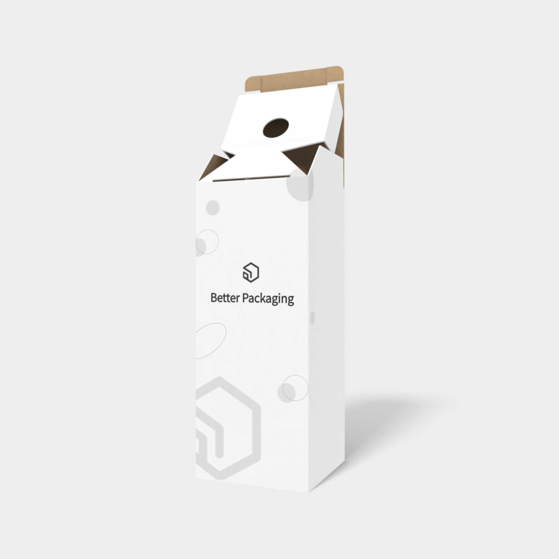 Tuck end boxes pins lock inserts — White paperboard