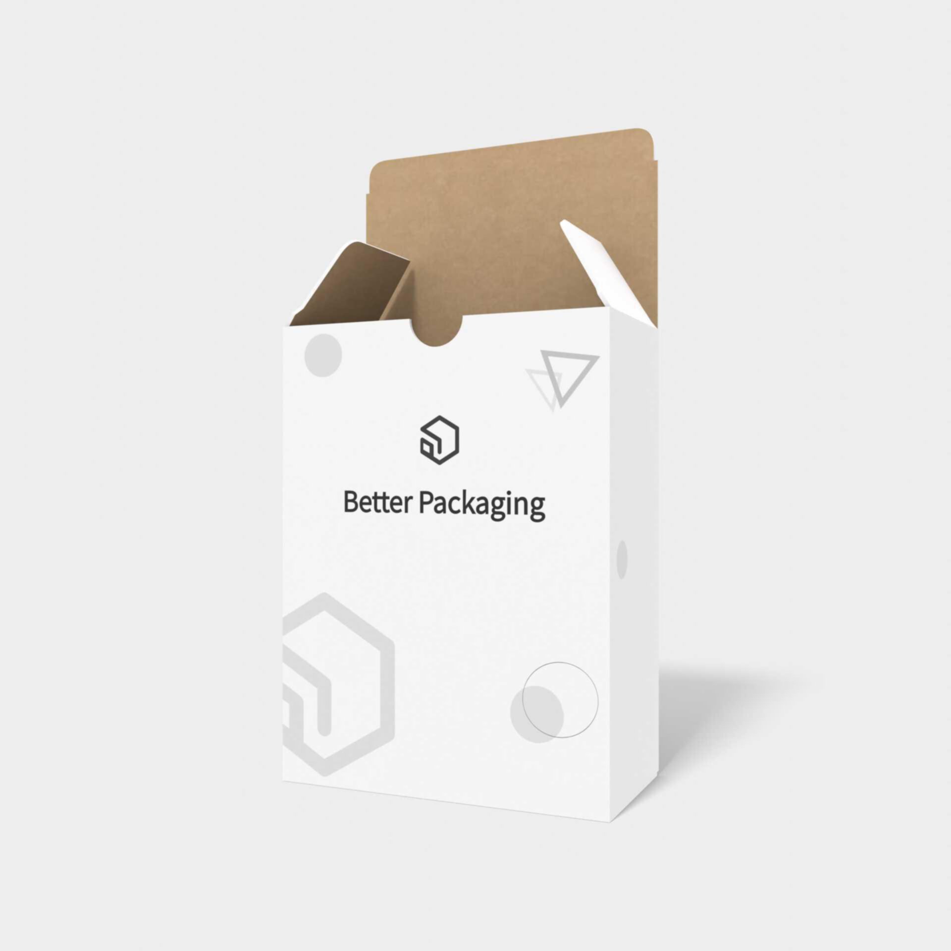 Lock insert boxes nail buckles back open — White paperboard