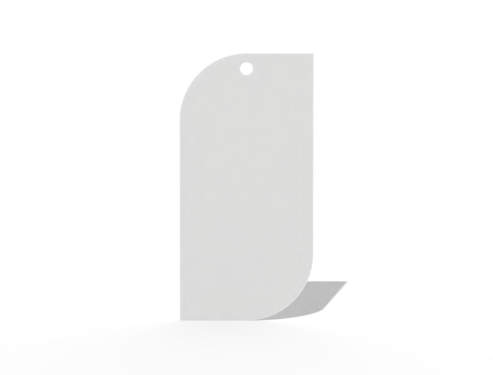 Polygon label — White paperboard