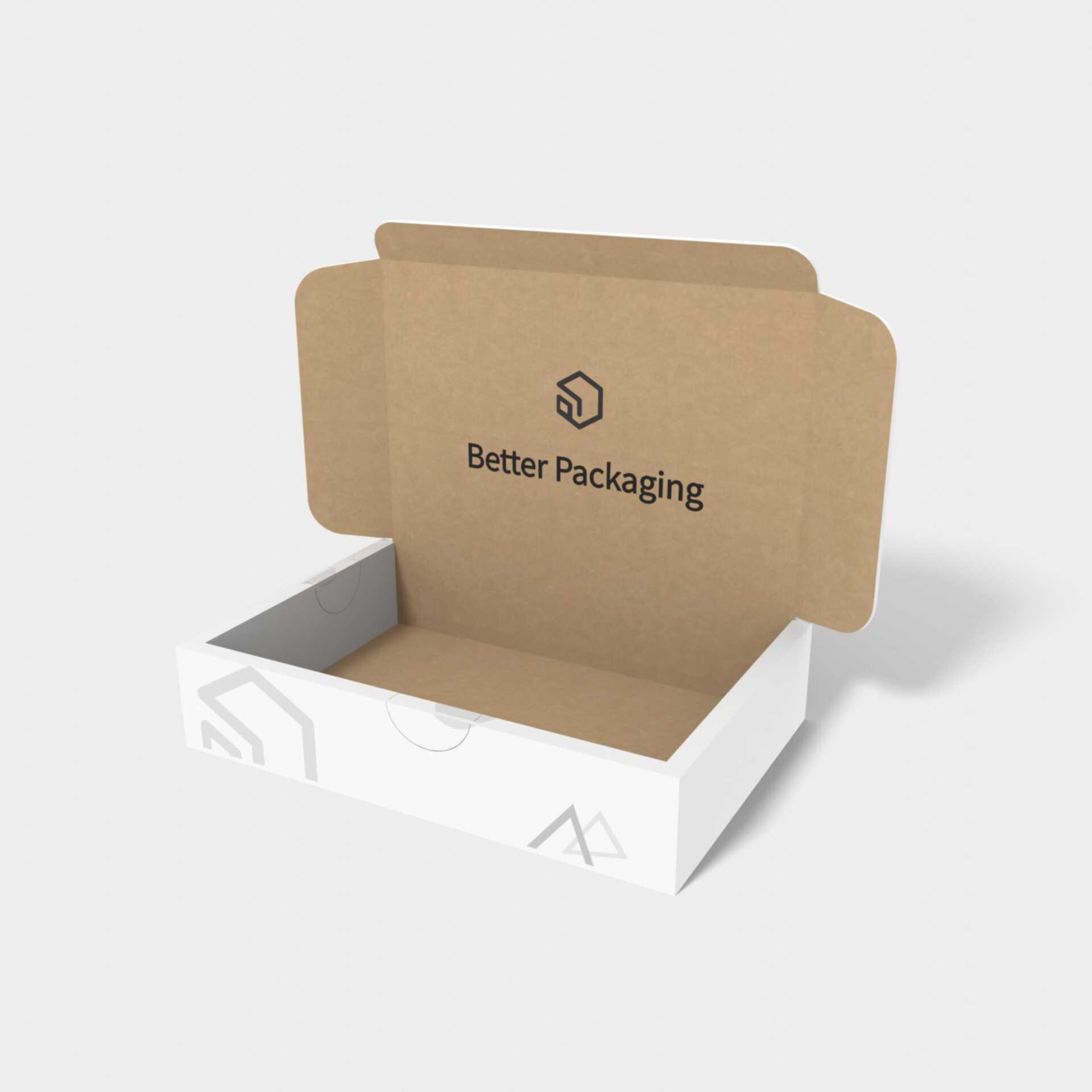 Flip top boxes twin-side cards tuck front box — Corrugated board