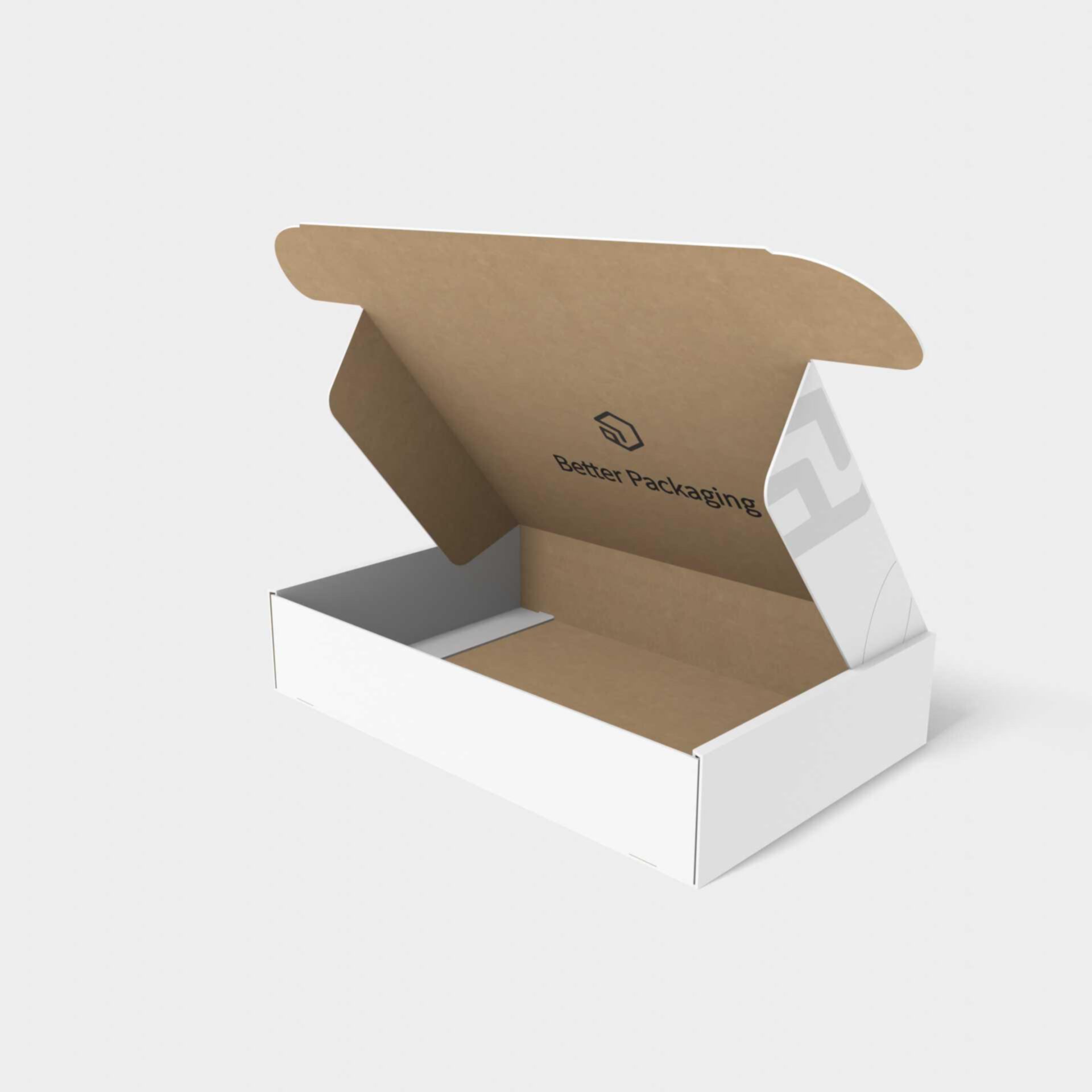 Flip top boxes traceless bottom mailer — Corrugated board