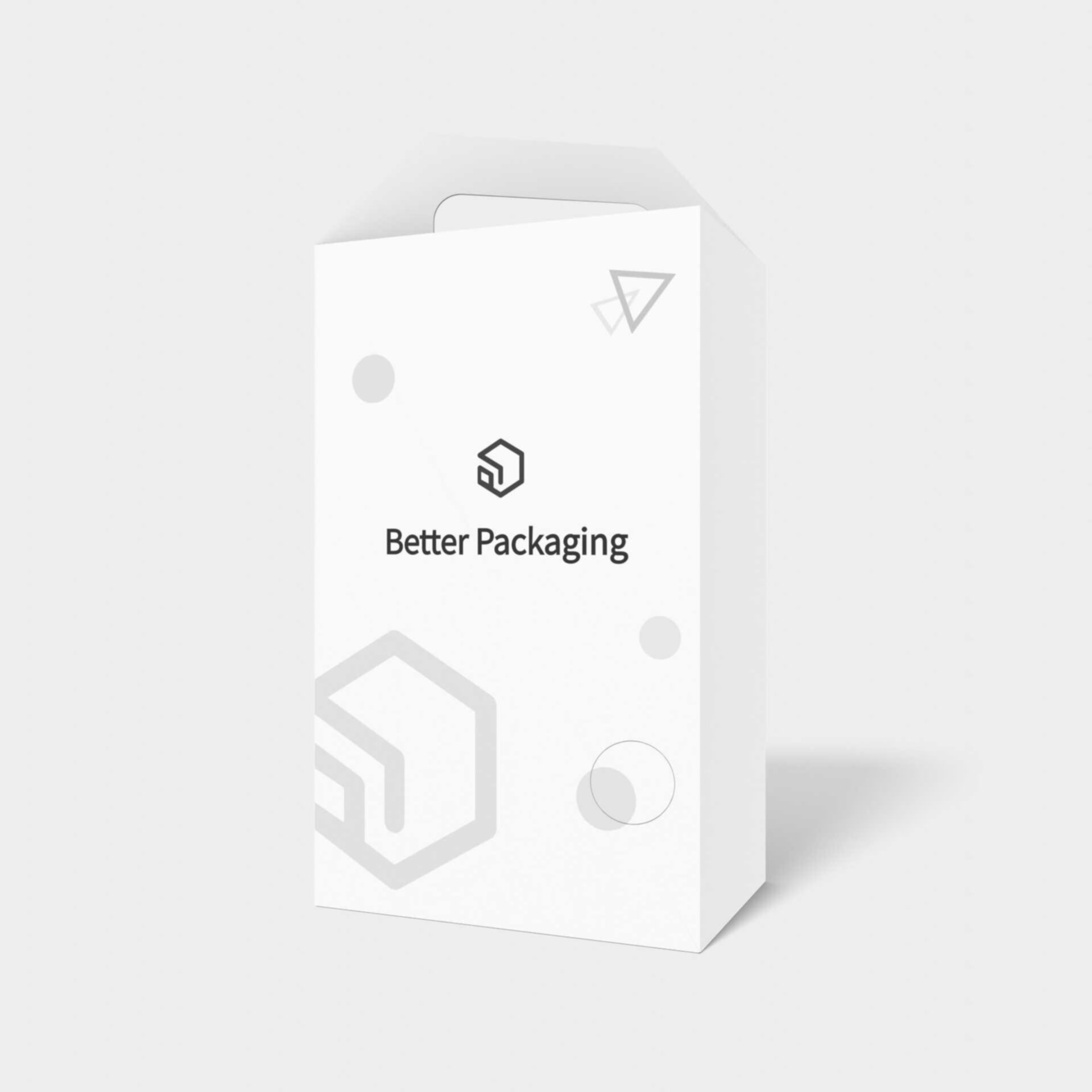 Tuck end box variations diagonal handles — White paperboard