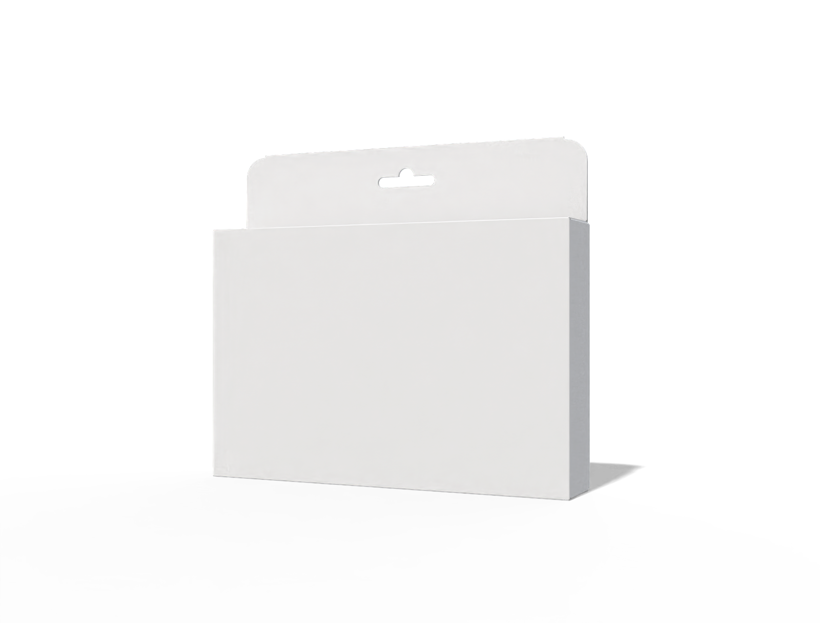 Hanging ultra slim flat medicine box — White paperboard