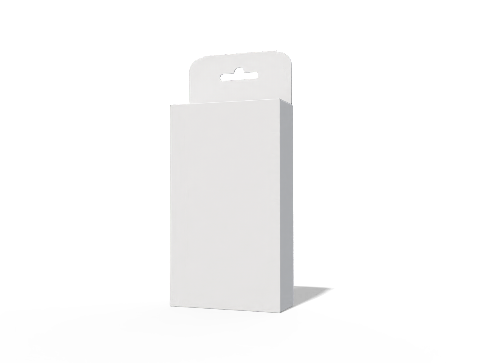 Hanging electronic product box — White paperboard