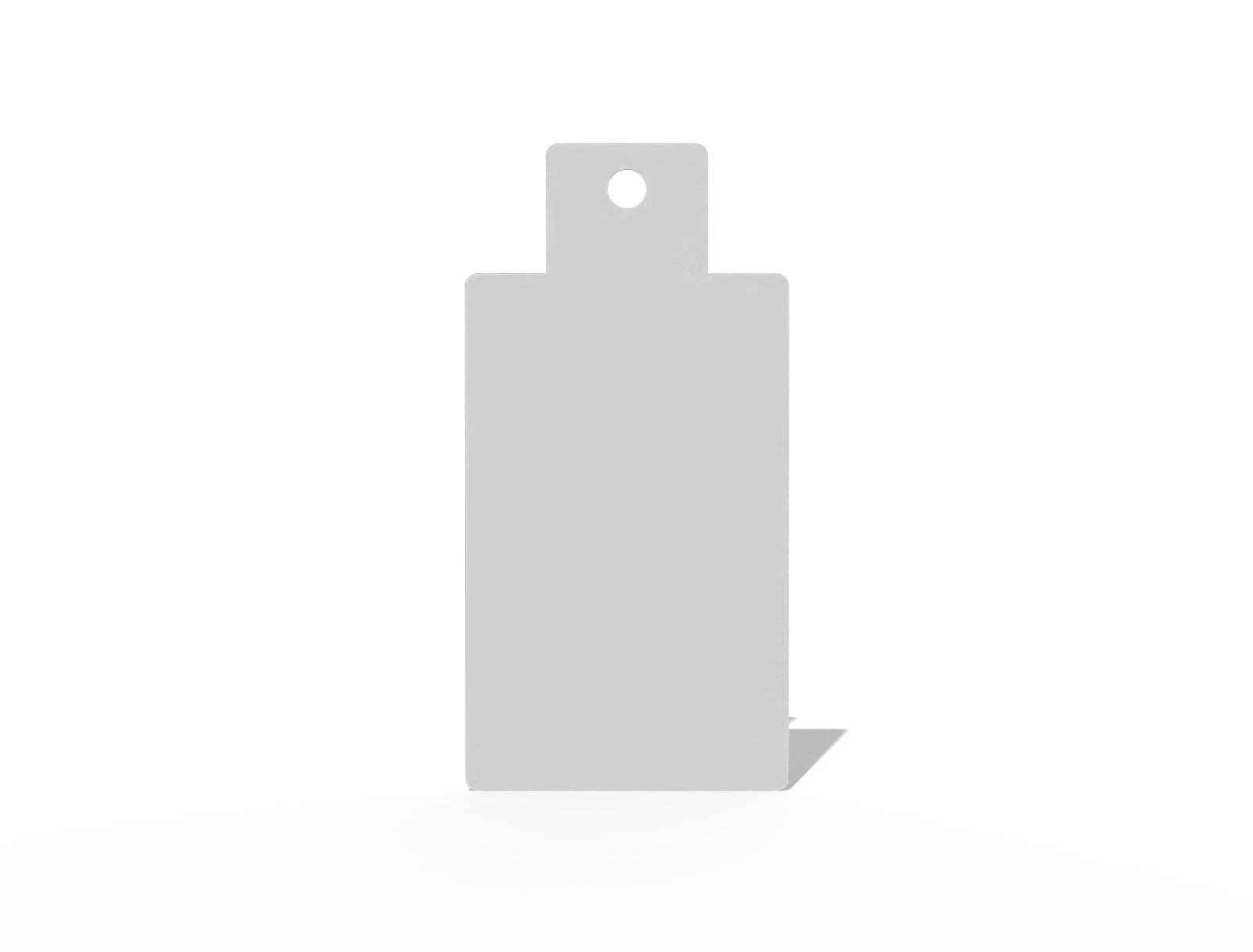 Rectangular clothing label — White paperboard