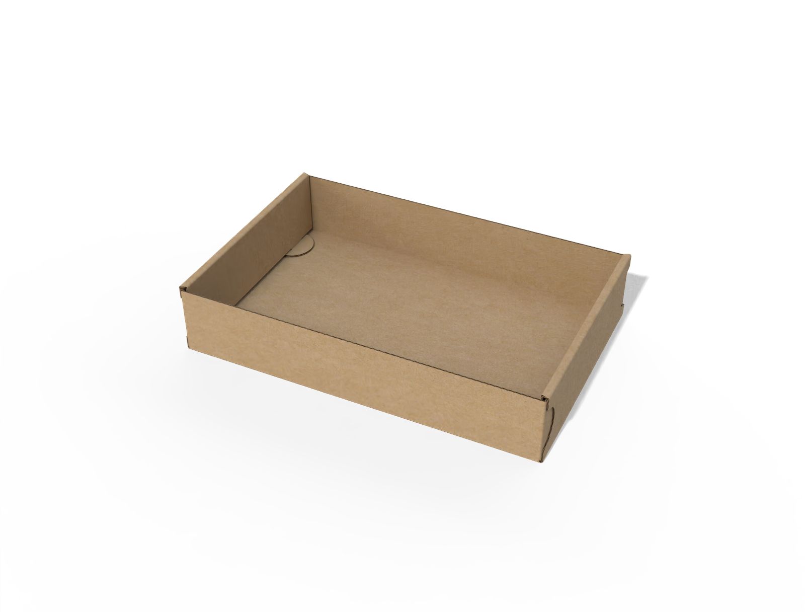Kraft paper tray box — E-flute corrugated board