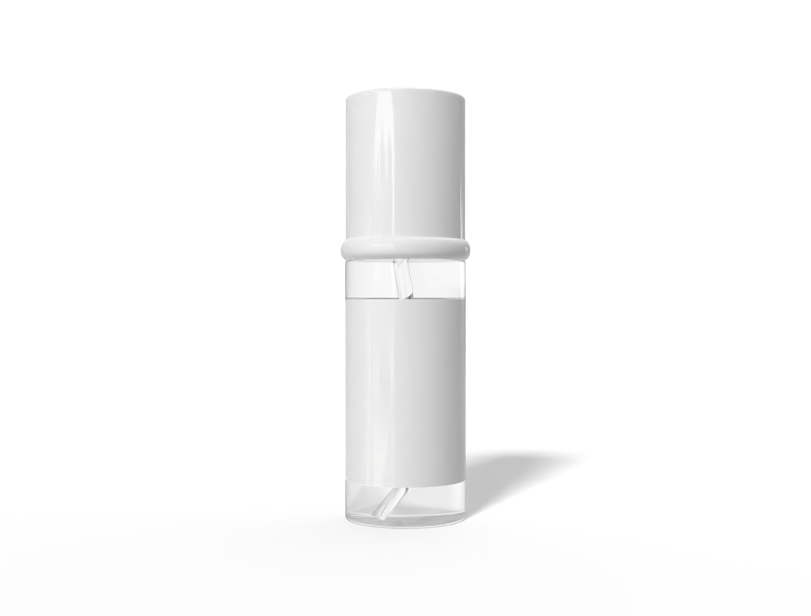 Bottles glass product label — Glossy metal