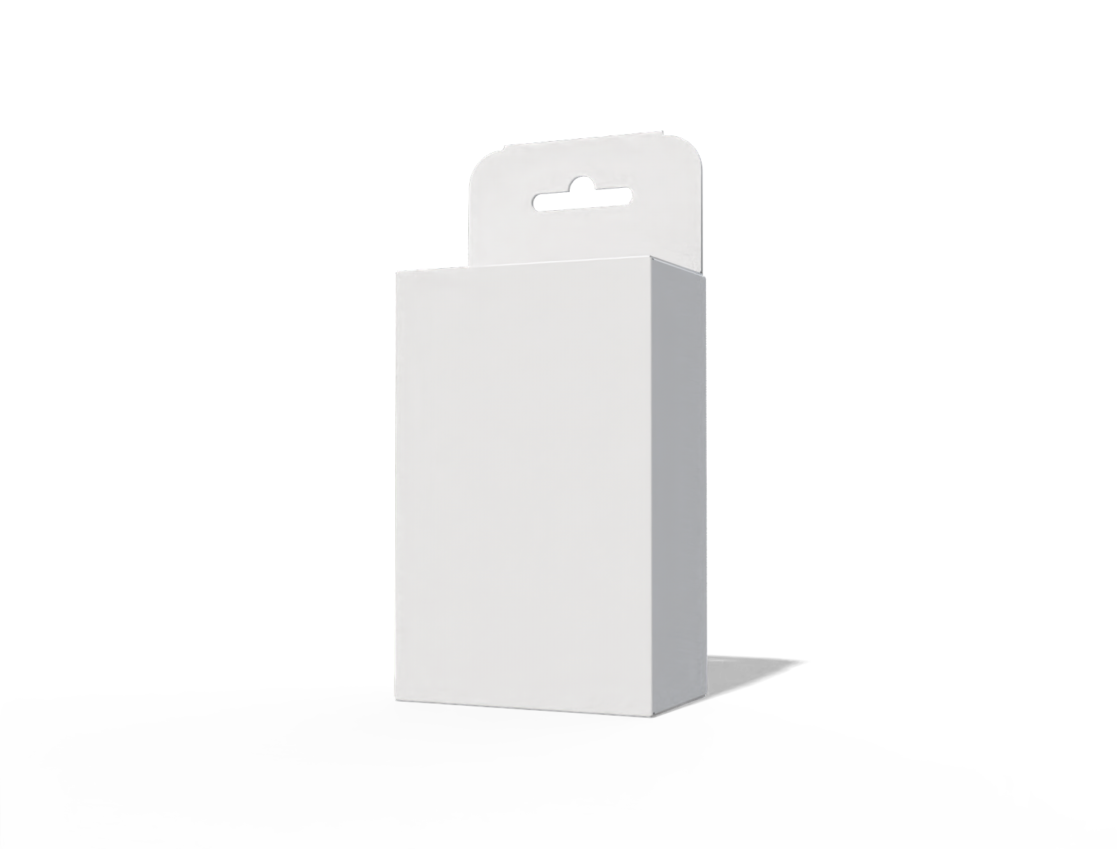 Hanging electronic product box — White paperboard