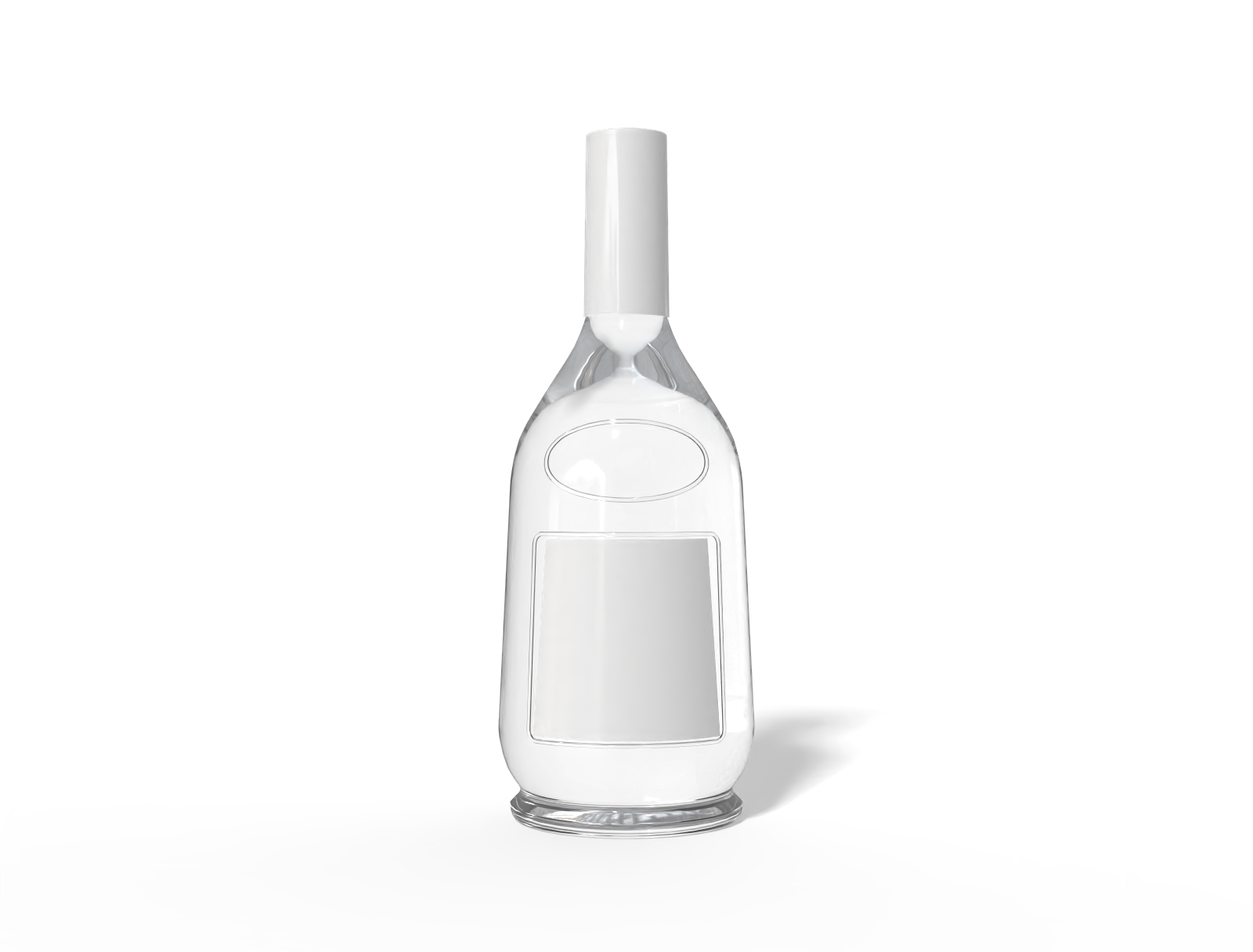Bottles glass product label — Glossy glass