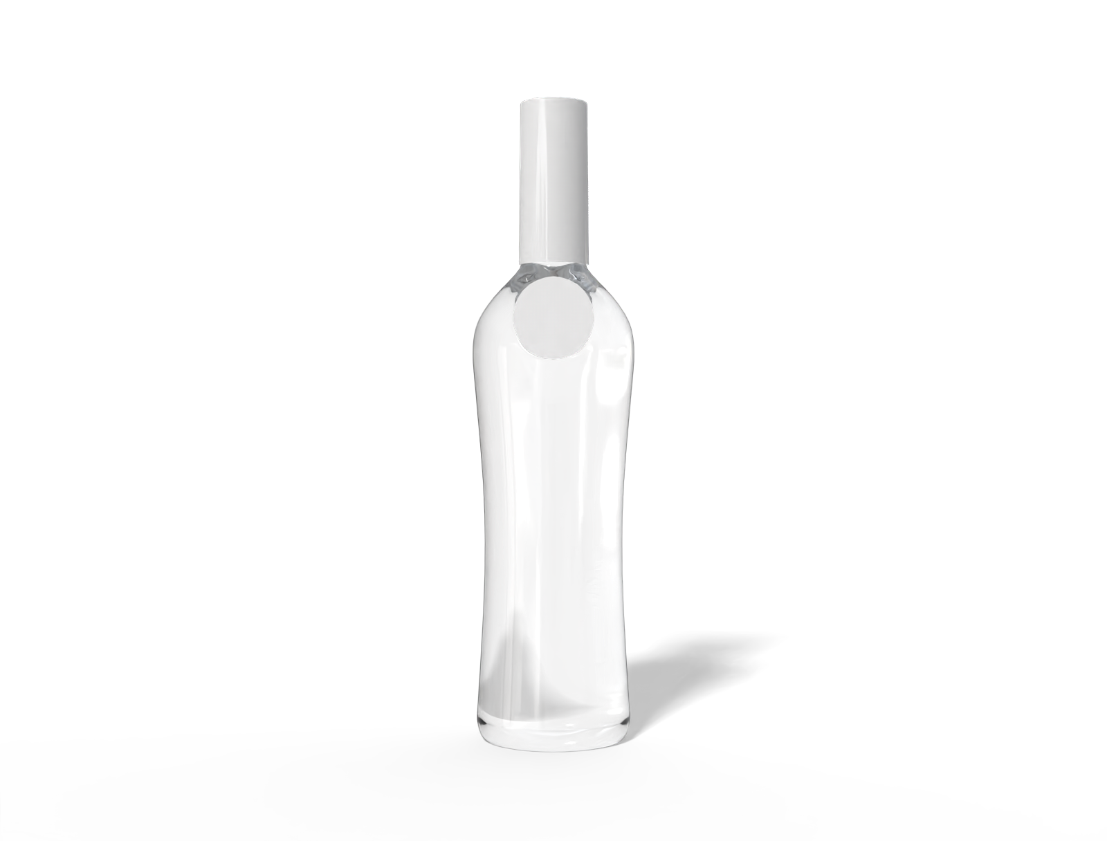 Bottles glass product label — Glossy glass