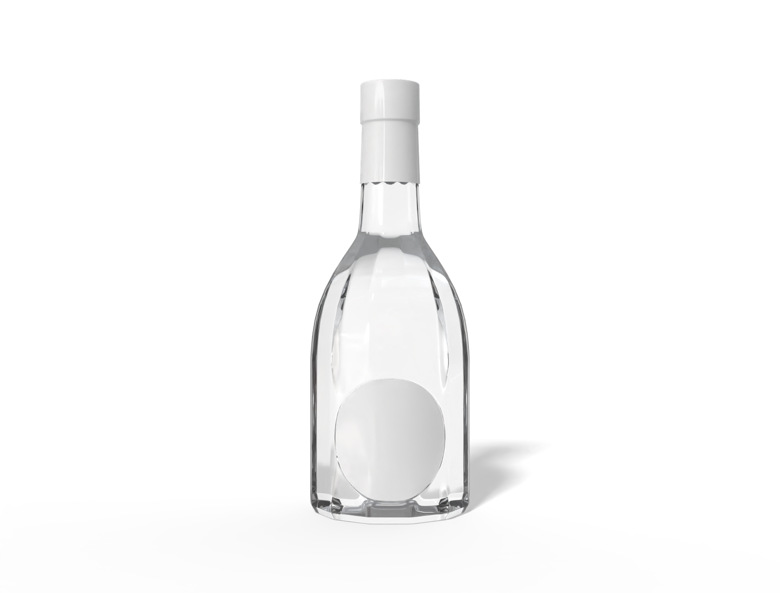 Bottles glass product label — Glossy glass