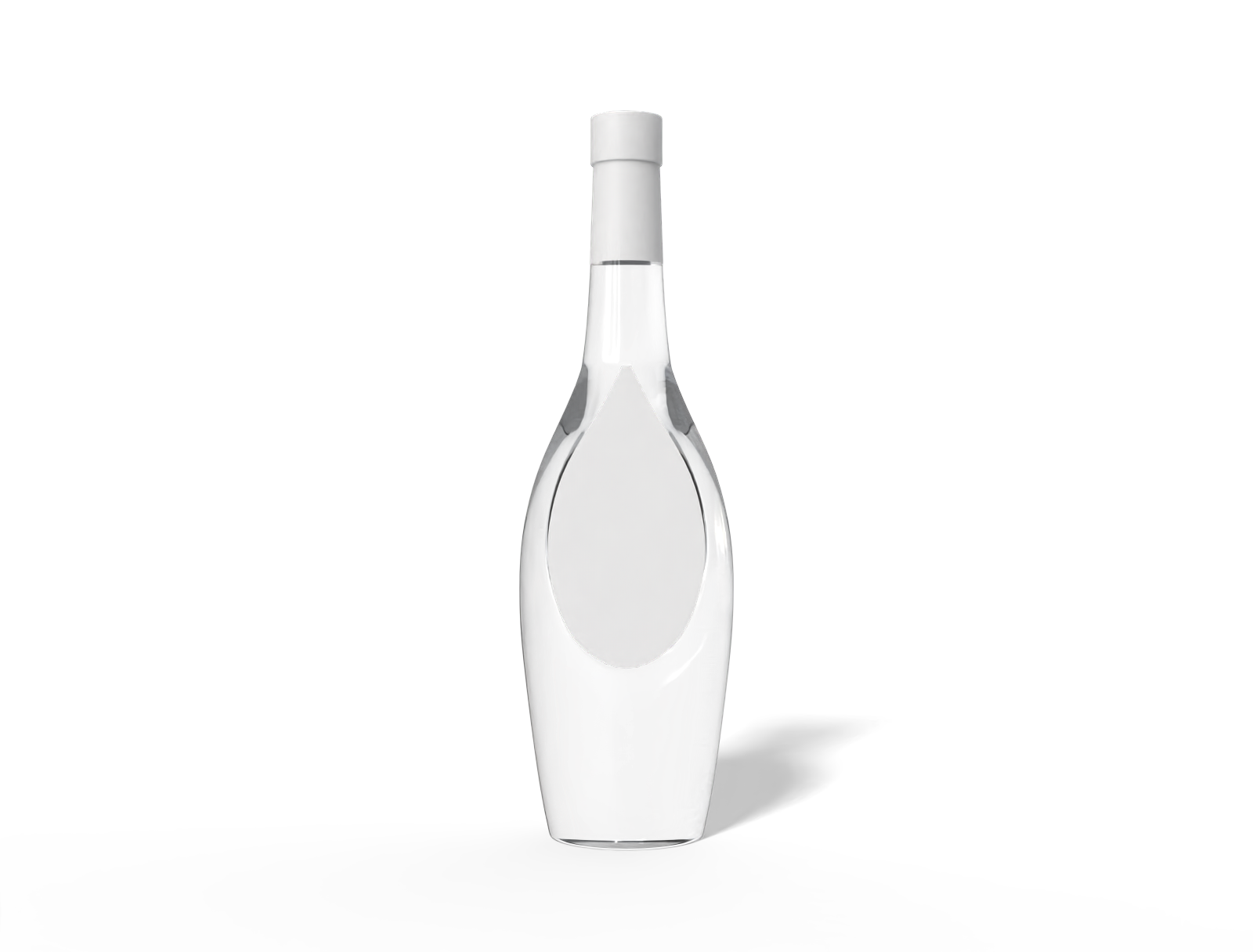 Bottles glass product label — Glossy glass