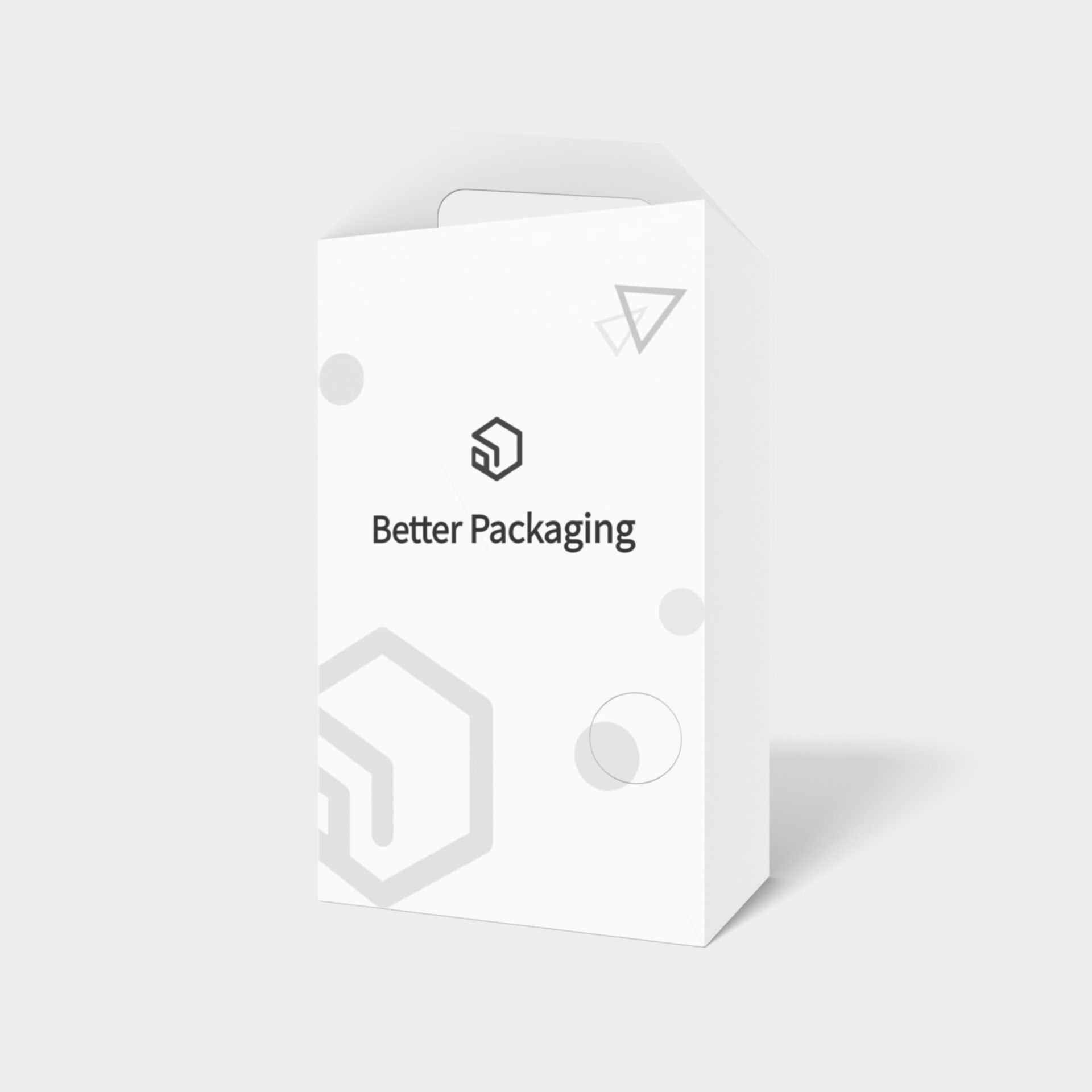 Tuck end box variations diagonal handles — White paperboard