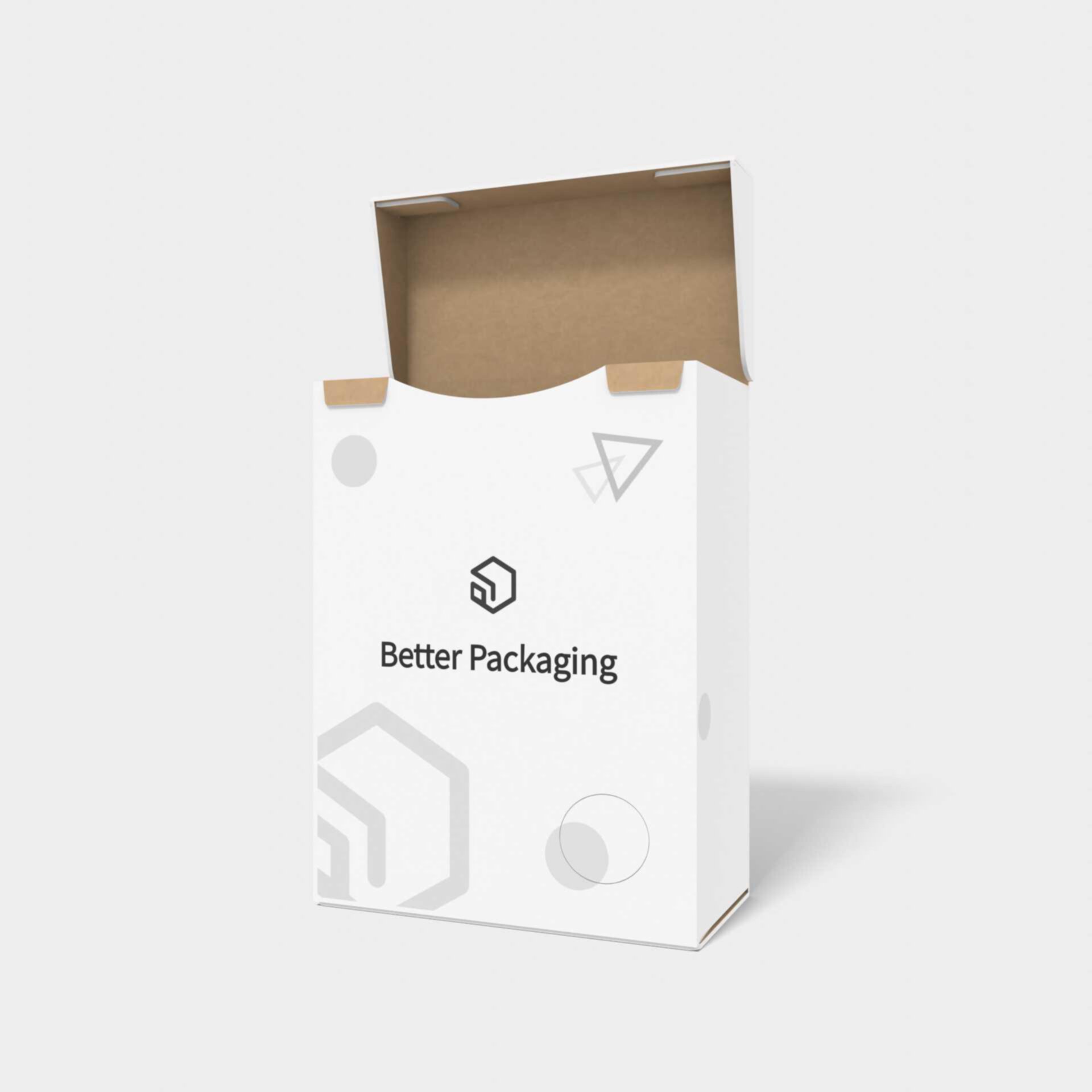 Tuck end box variations snap lock flip covers — E-flute corrugated board
