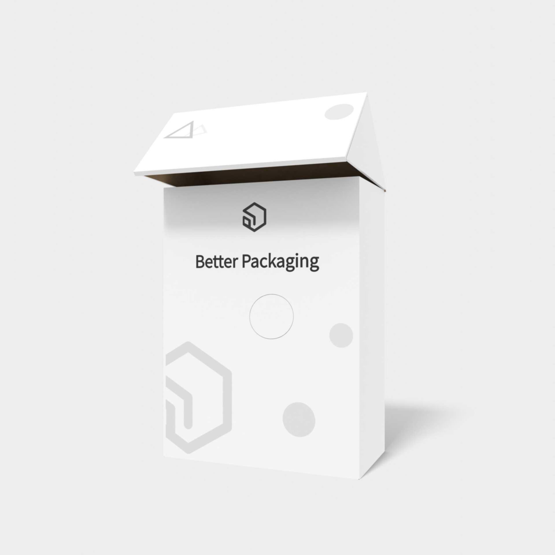 Tuck end boxes flip covers auto lock bottom — White paperboard