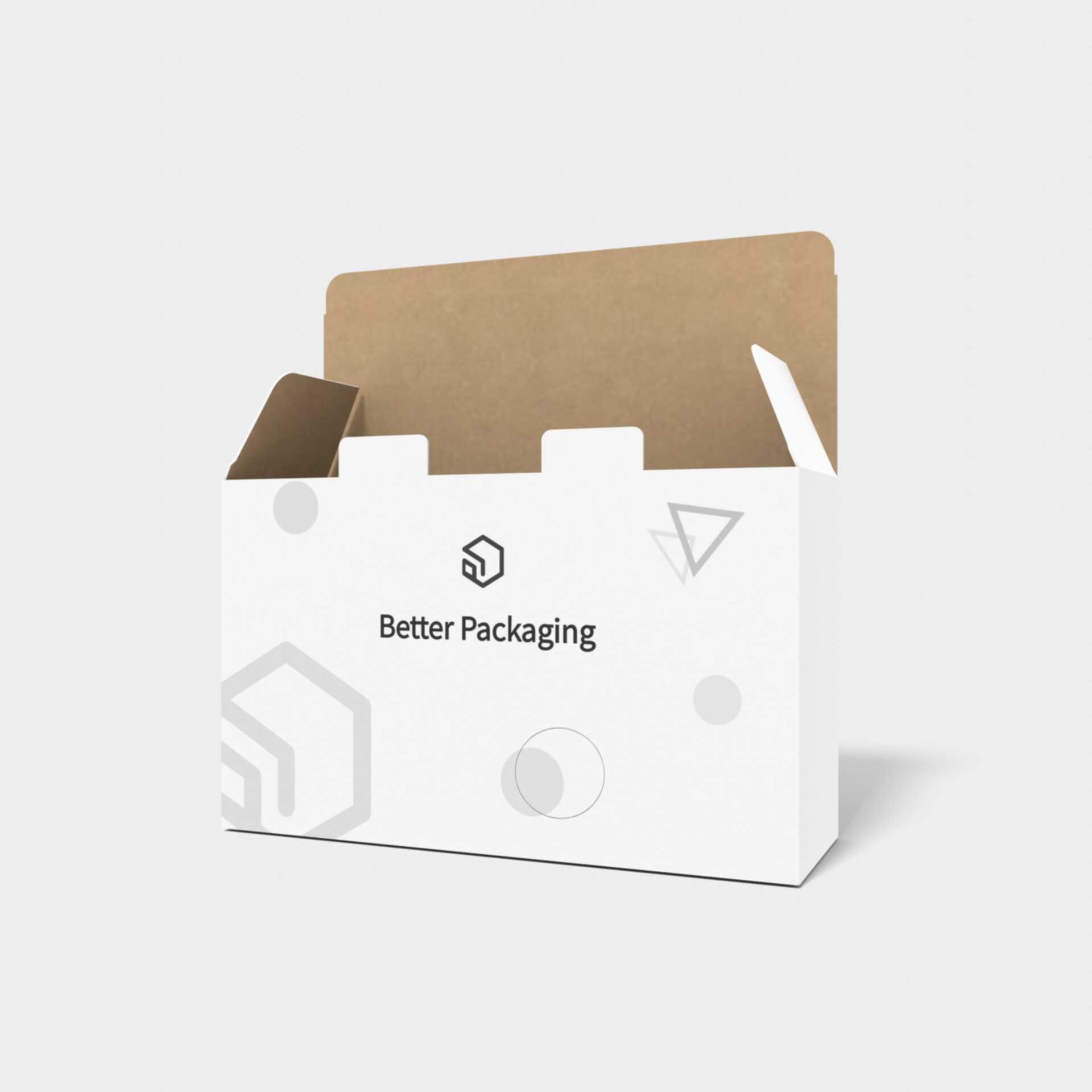 Mailer box with double safety buckles auto lock bottom — Corrugated board