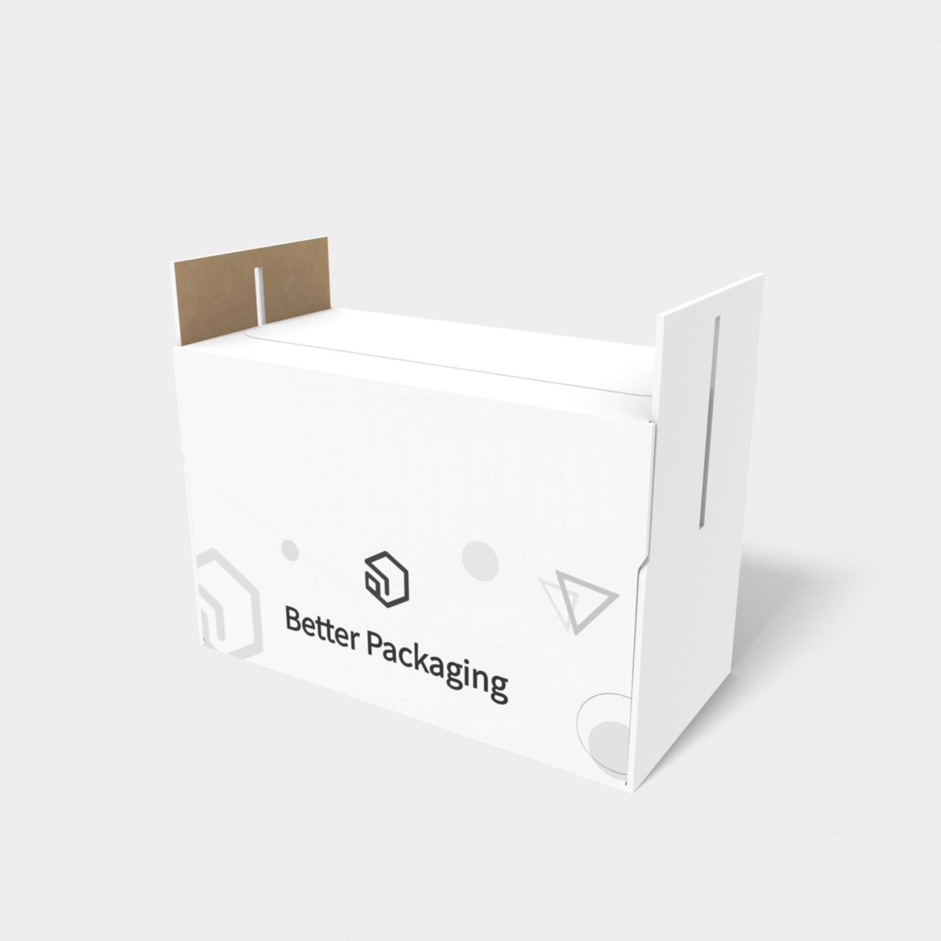 Tray boxes double grids paper — E-flute corrugated board