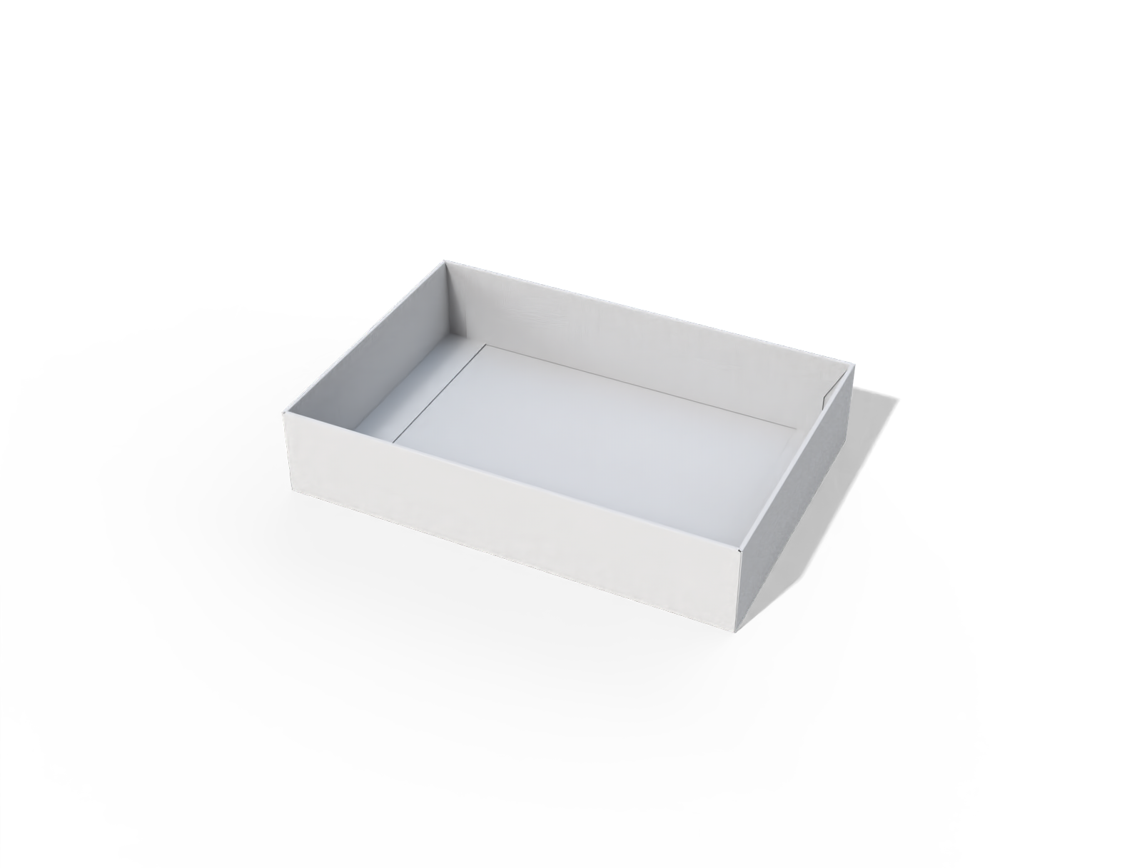 Hot dog tray box — White paperboard