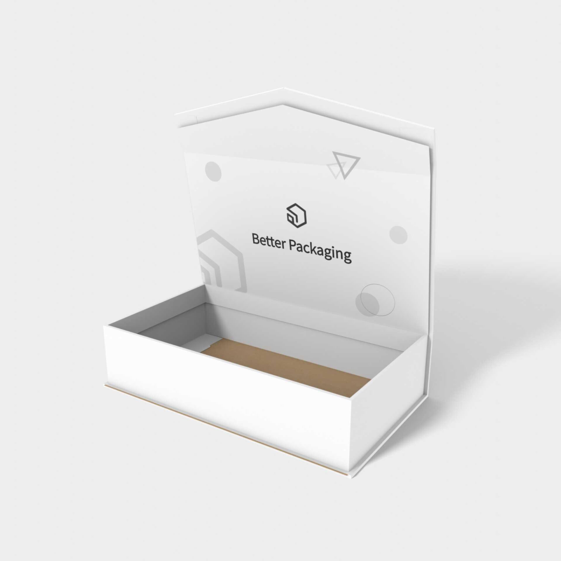 Flip top magnetic gift box — White paperboard