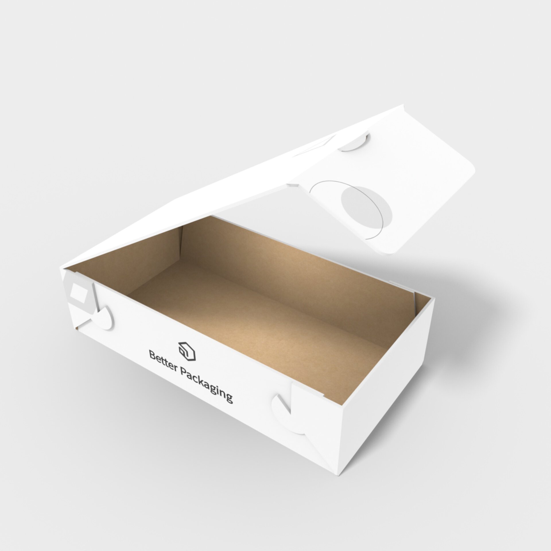 Tray boxes buckle side flip covers — White paperboard