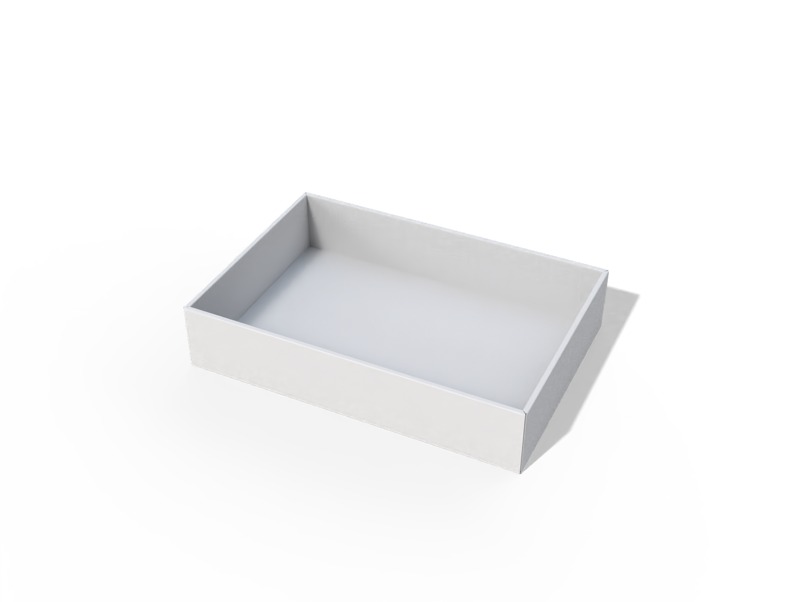 Hot dog tray box — White paperboard