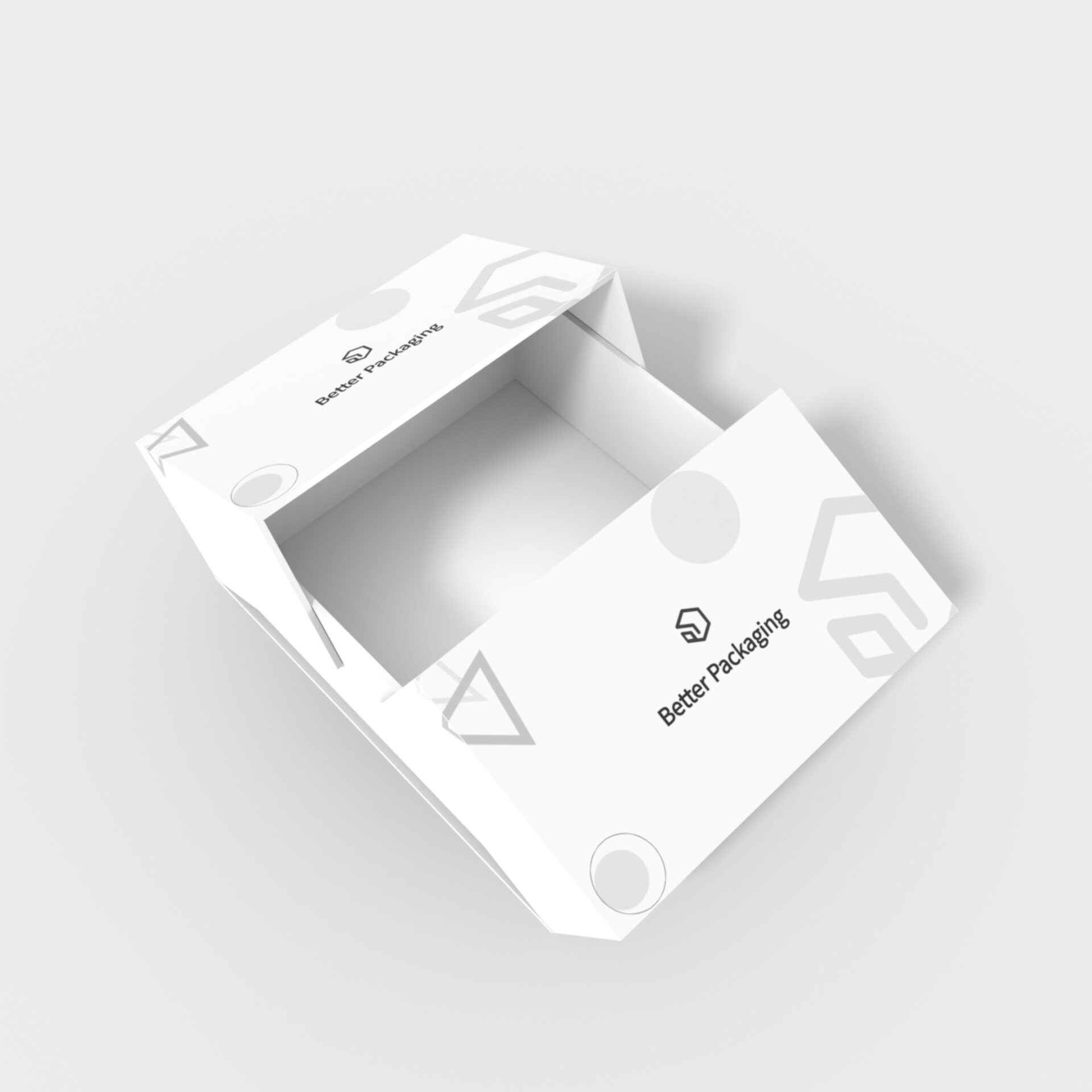 Double door rigid gift box — White paperboard