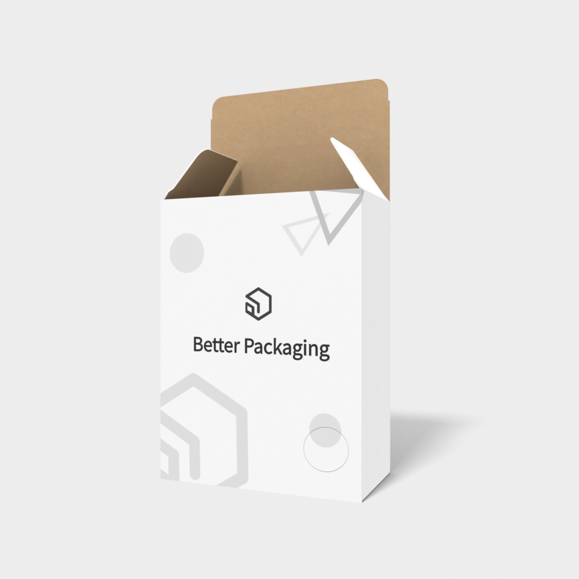 Tuck end box variations insert style reverse mortise lock boxes — White paperboard
