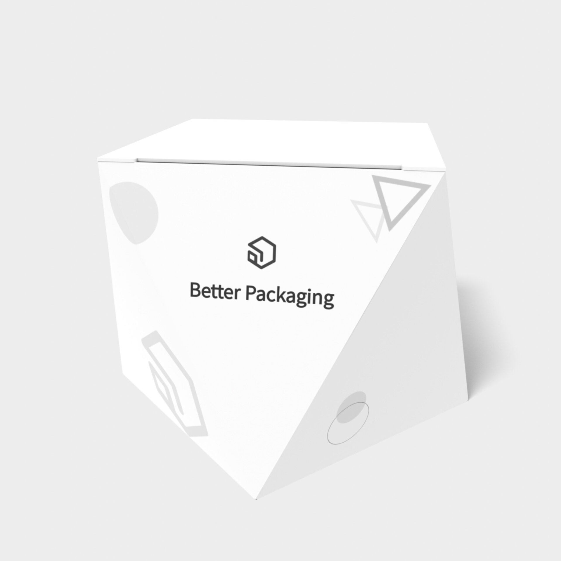 Polygonal boxes triangle eight edges — White paperboard