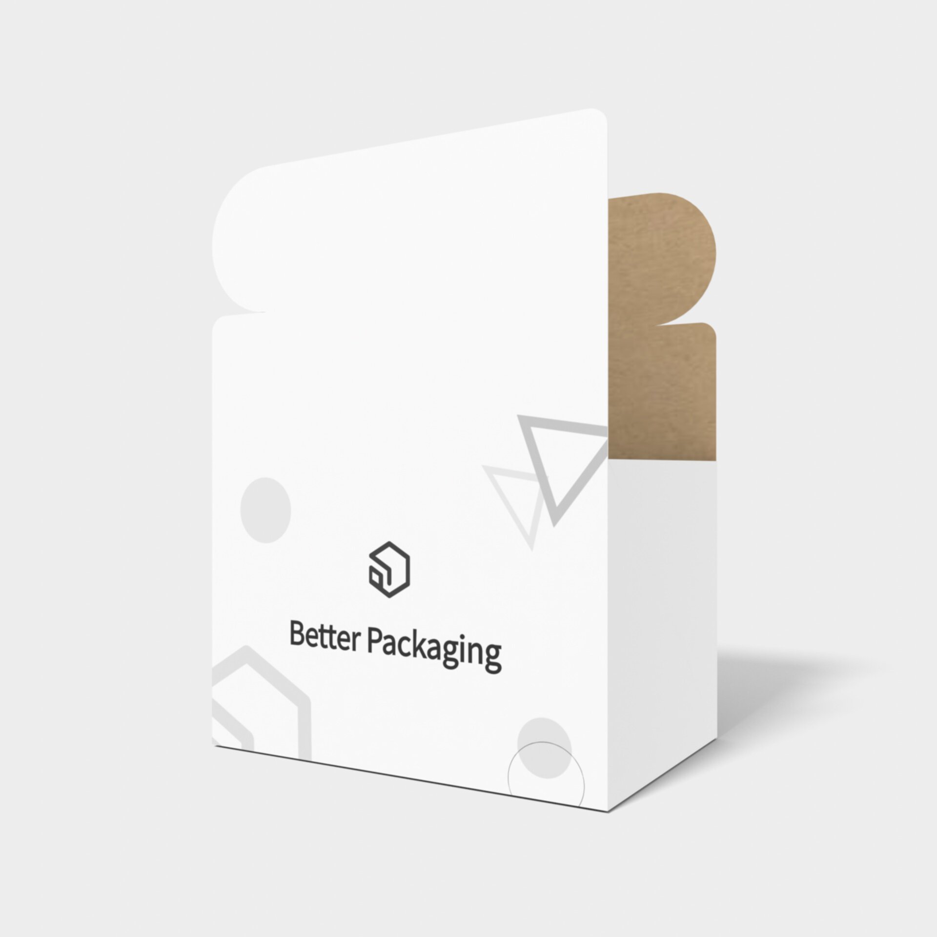 Square shipping box — Dark kraft paper
