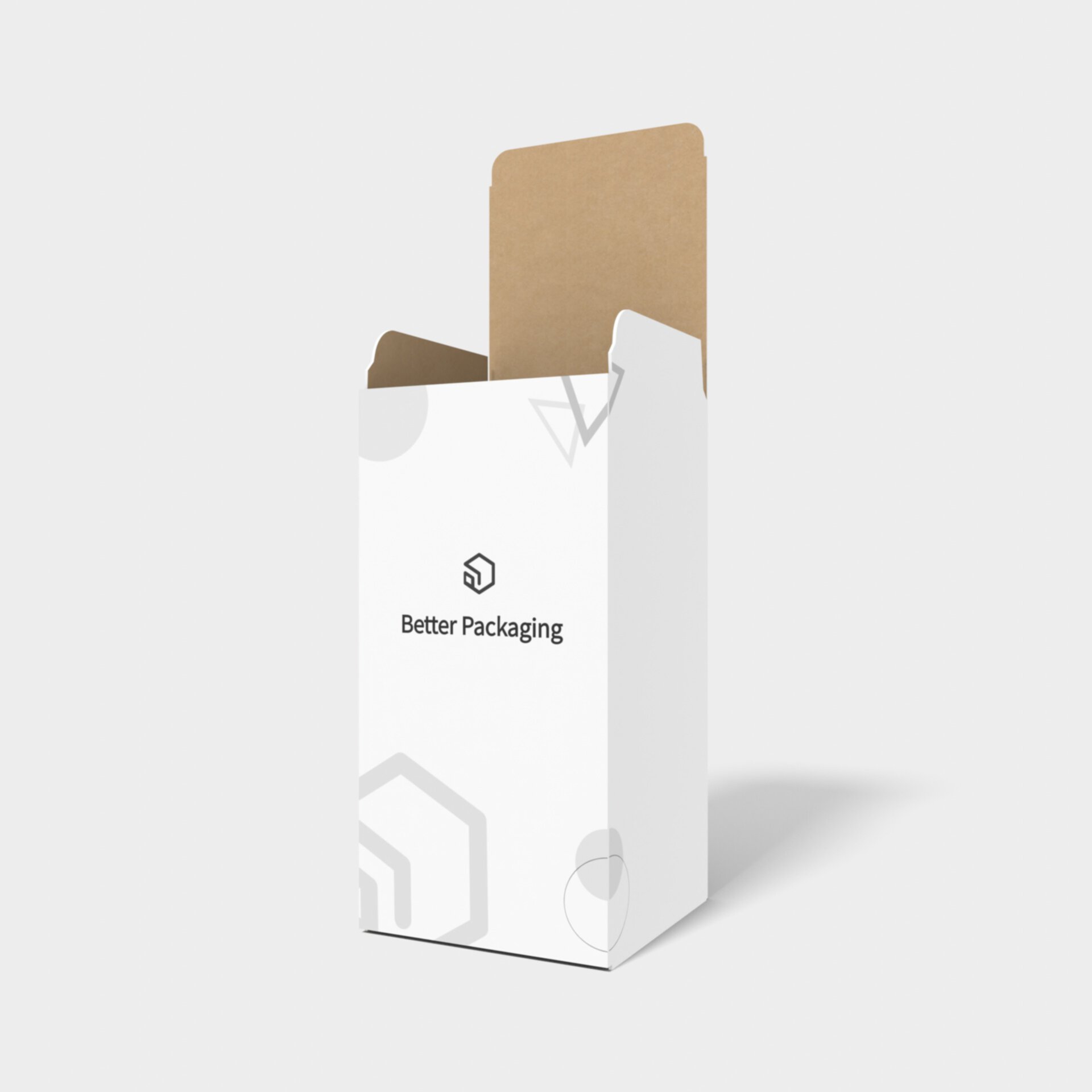 Tuck end box variations double-insert positive — White paperboard
