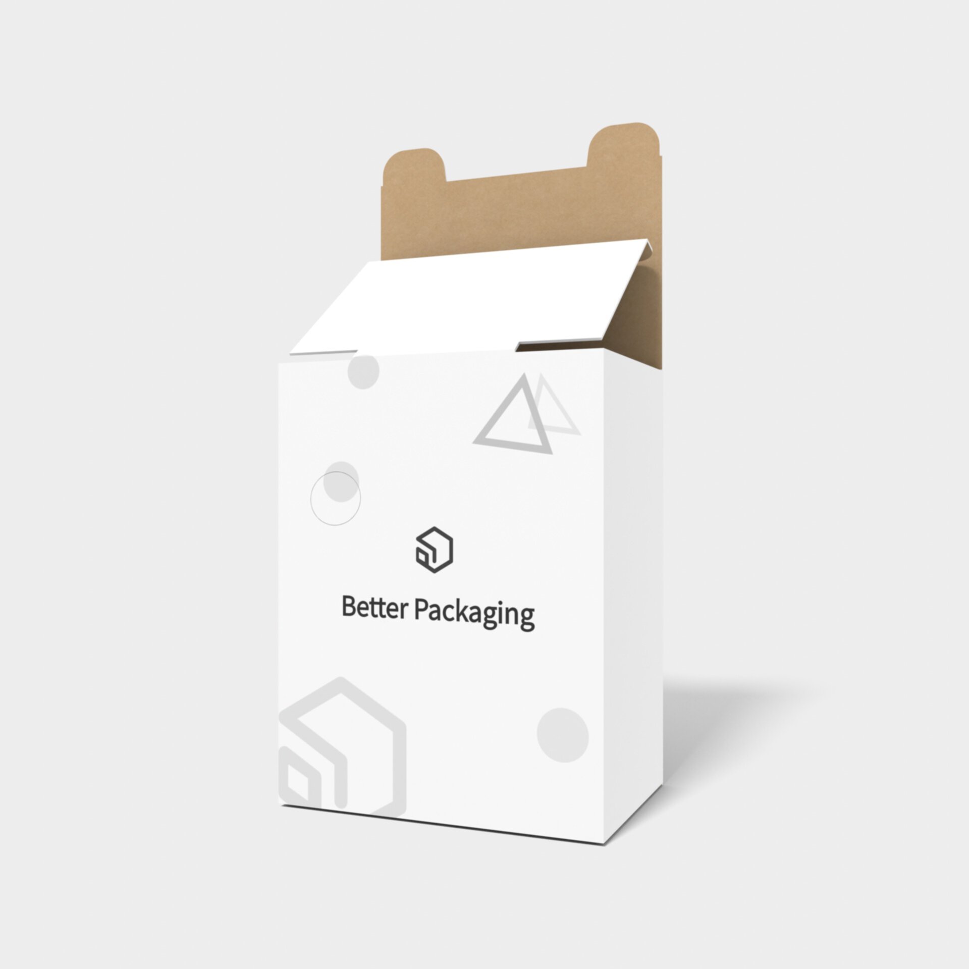 Tuck end box variations lid double-tongue — White paperboard