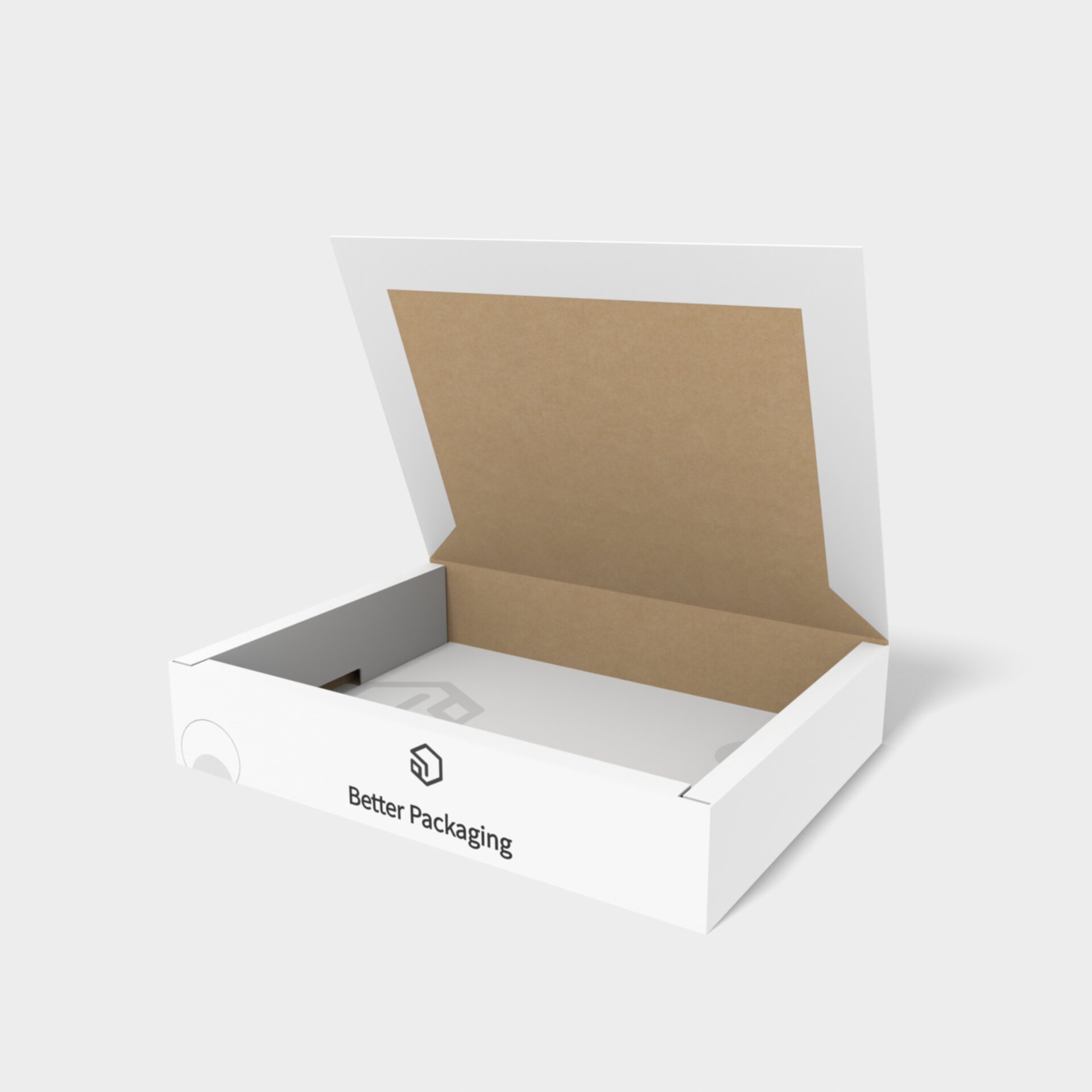 Flip top boxes book types angled — White paperboard