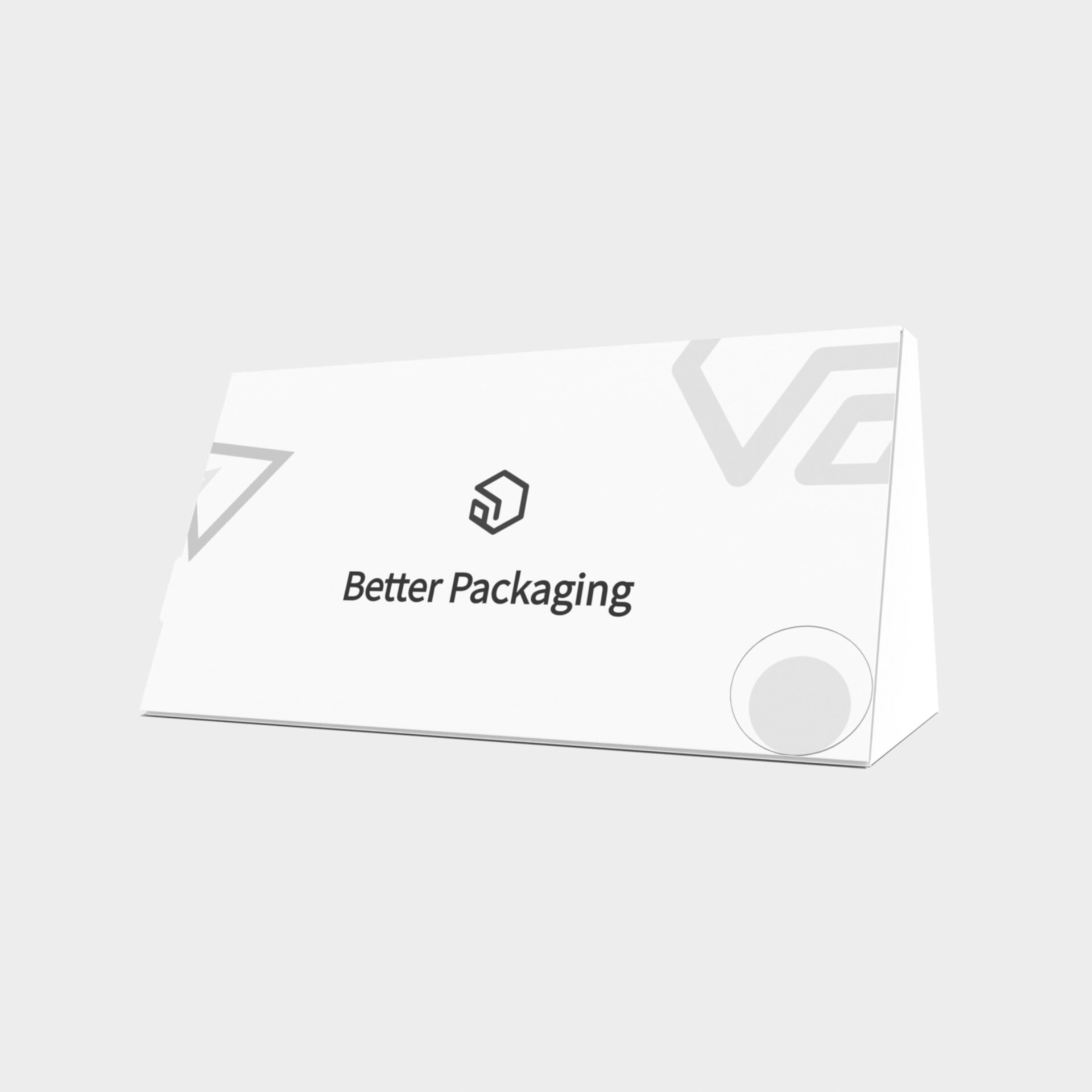 Polygonal boxes ladder-type angled — White paperboard
