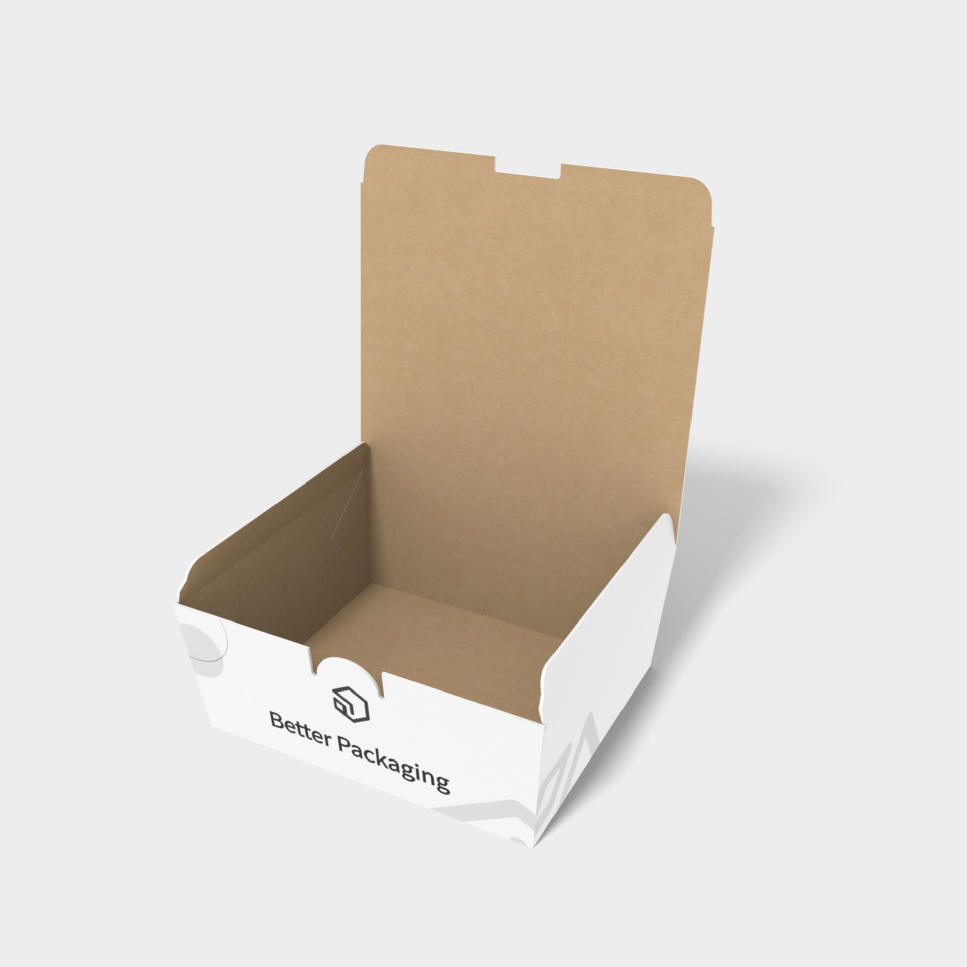 Flip top boxes ladder-type angled — White paperboard