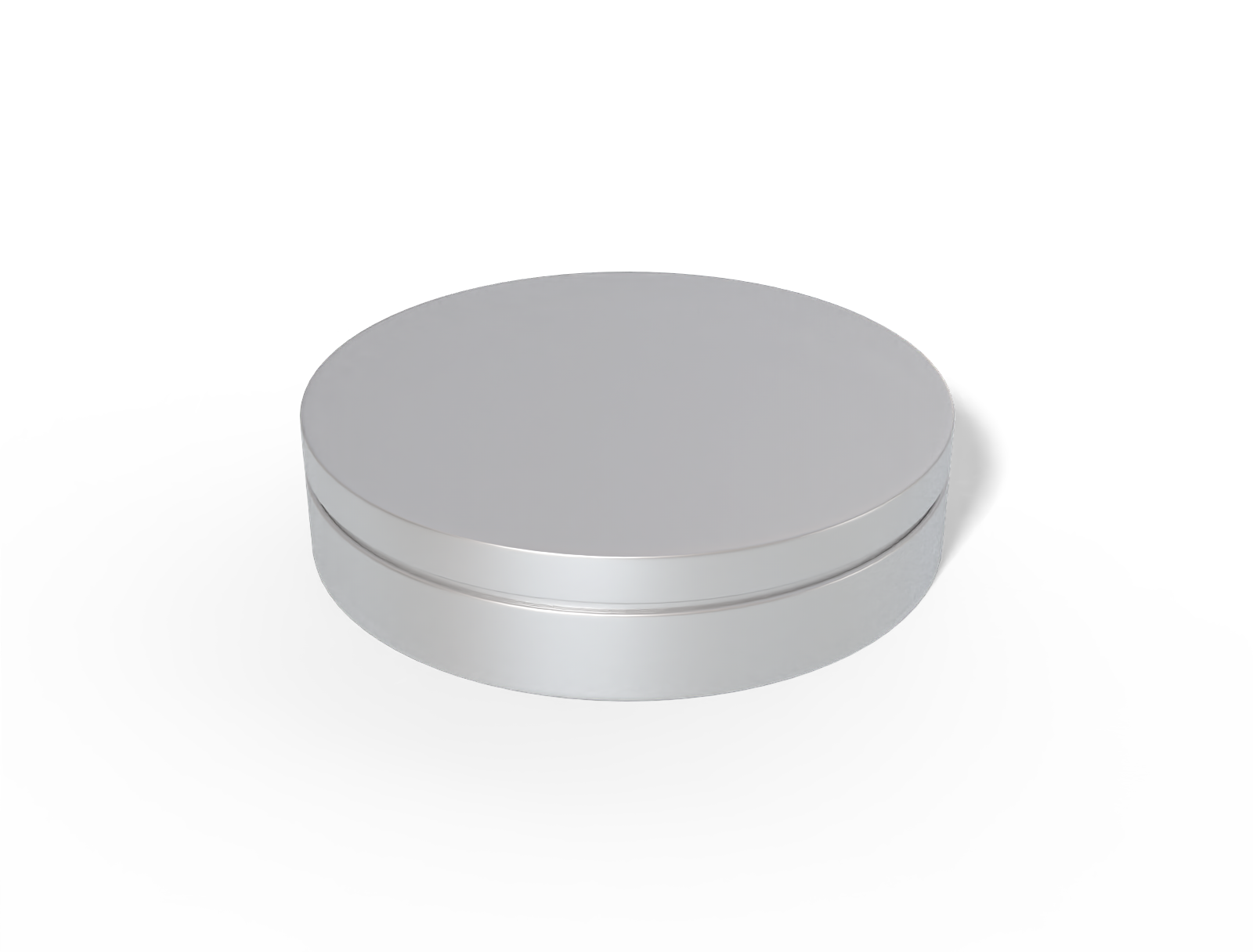 Metal round box makeup jars — Glossy metal