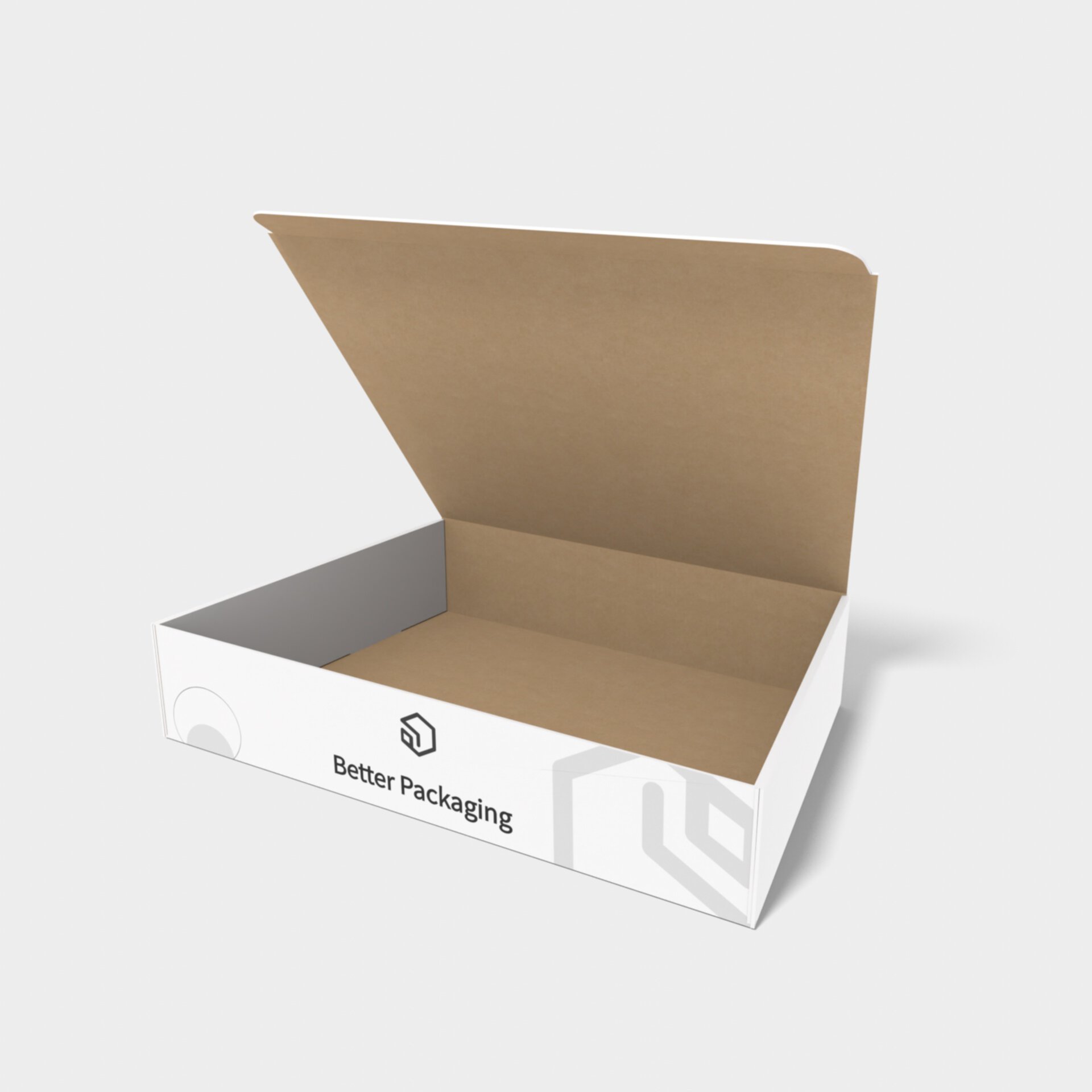 Flip top boxes ladder-type lock inserts — White paperboard
