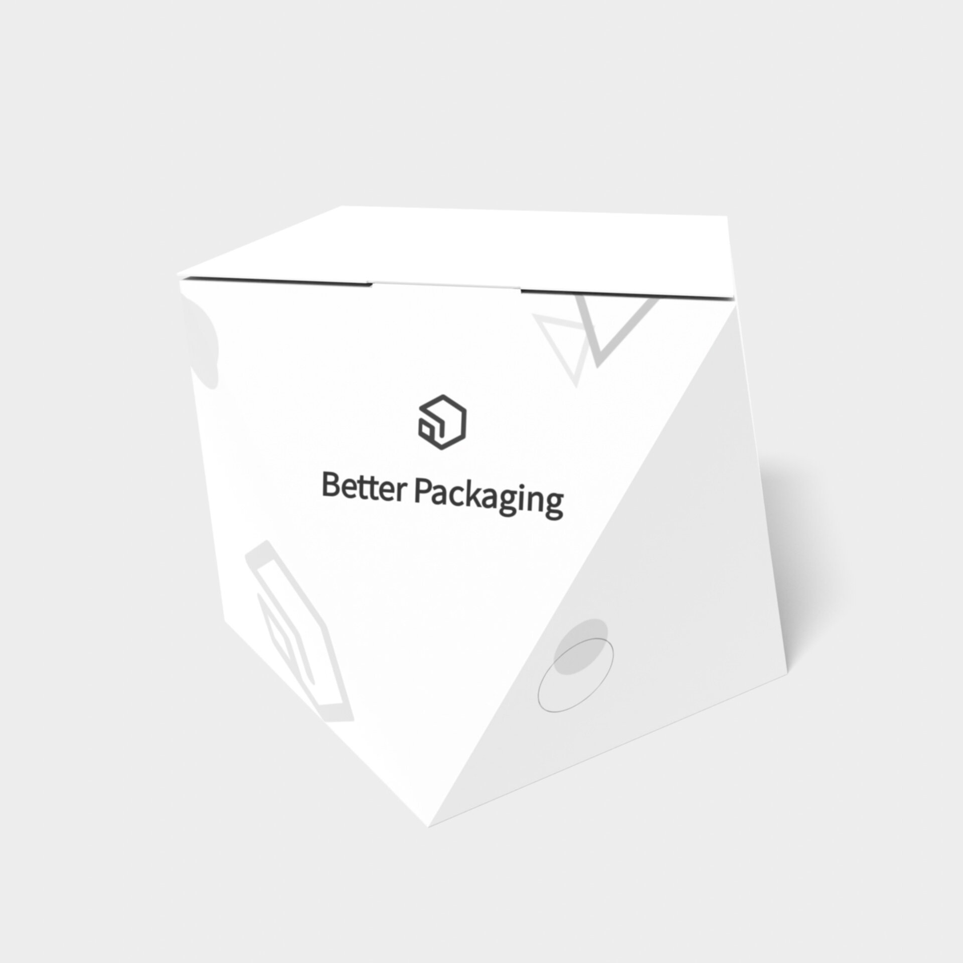 Polygonal boxes triangle eight edges — White paperboard
