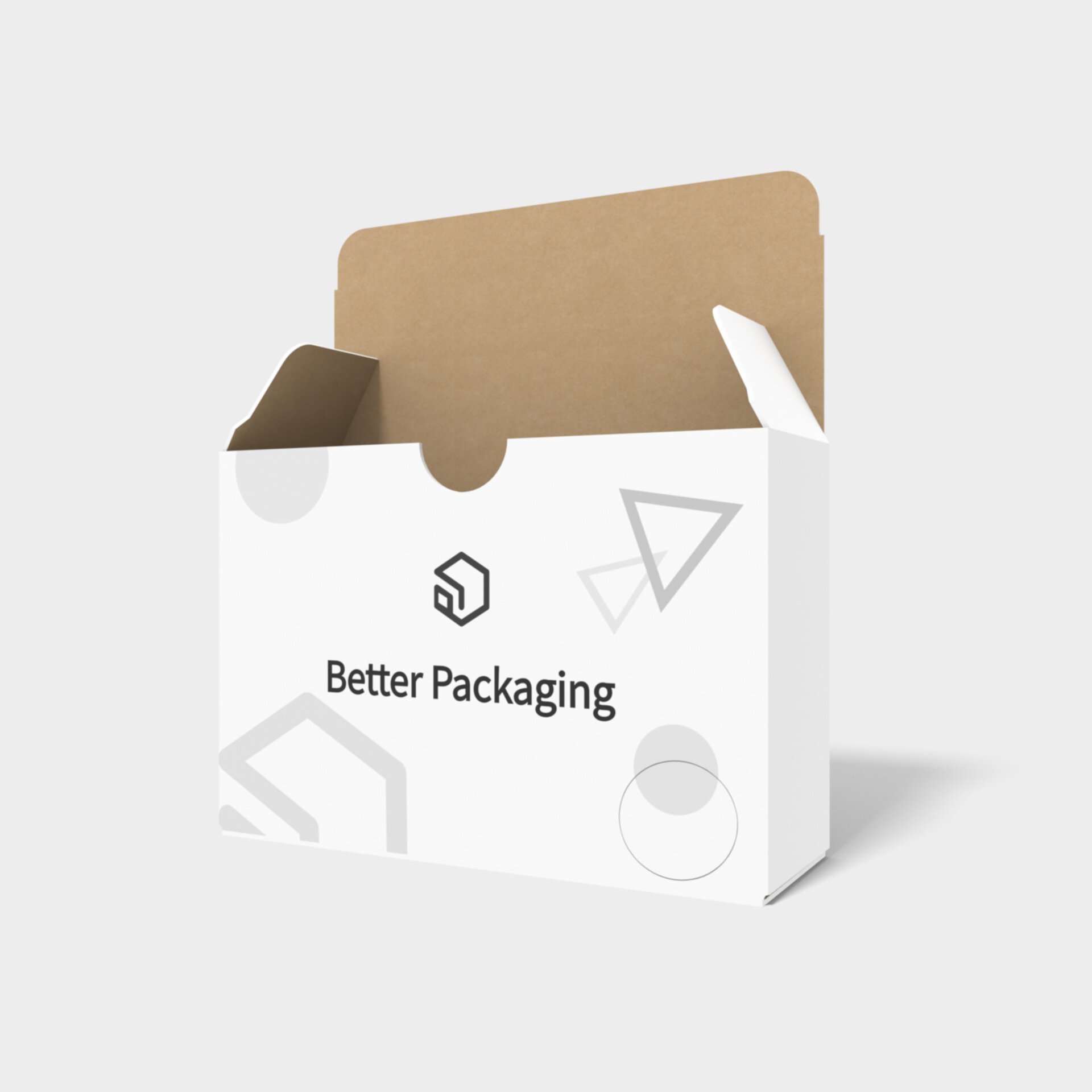 Tuck end box variations finger buckles reverse — White paperboard