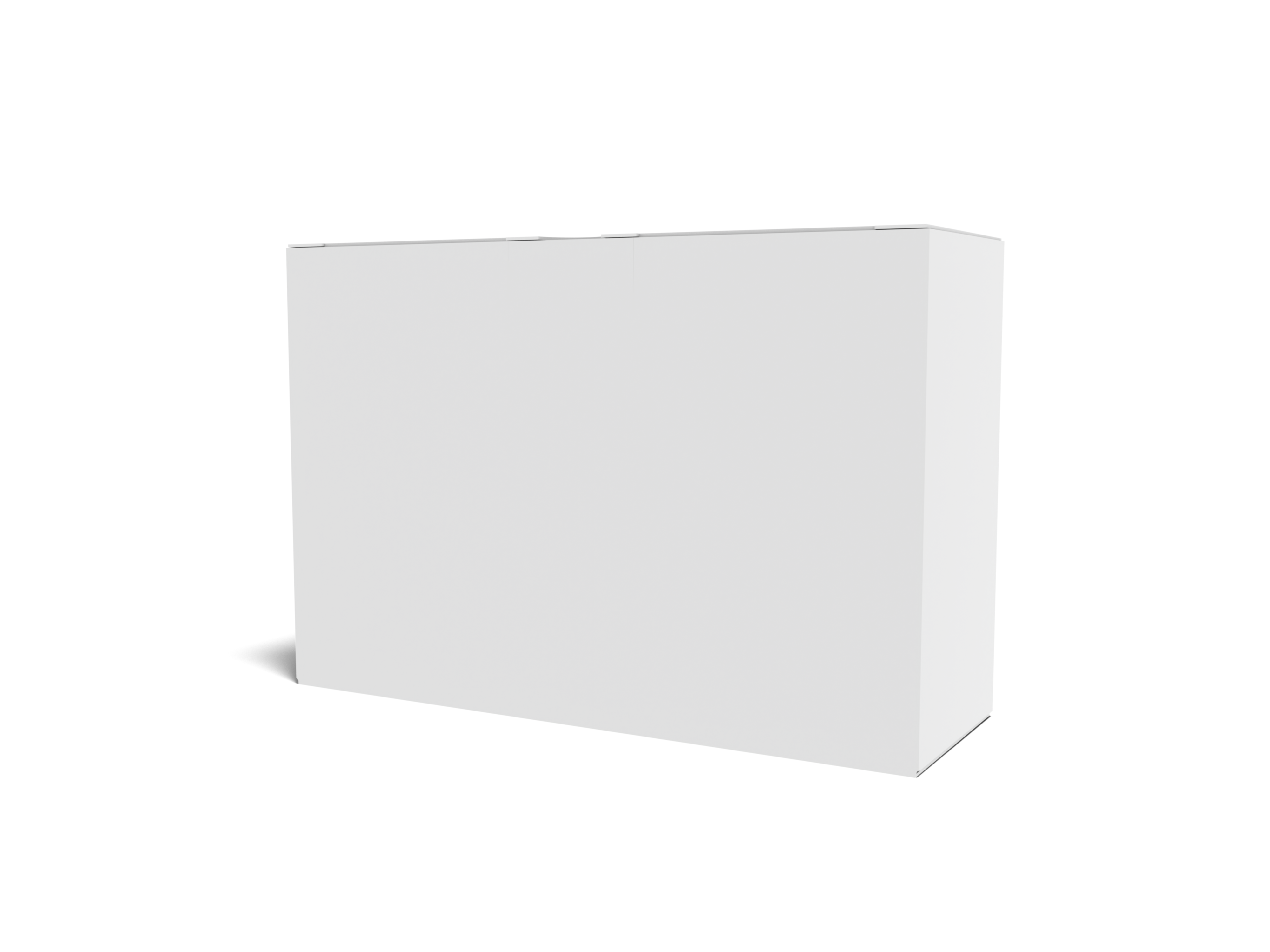 Box template — White paperboard