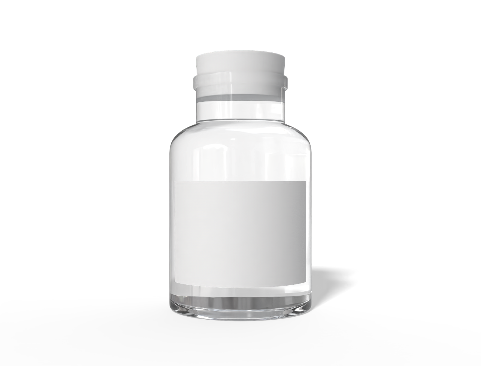 Bottles glass product label — Glossy glass