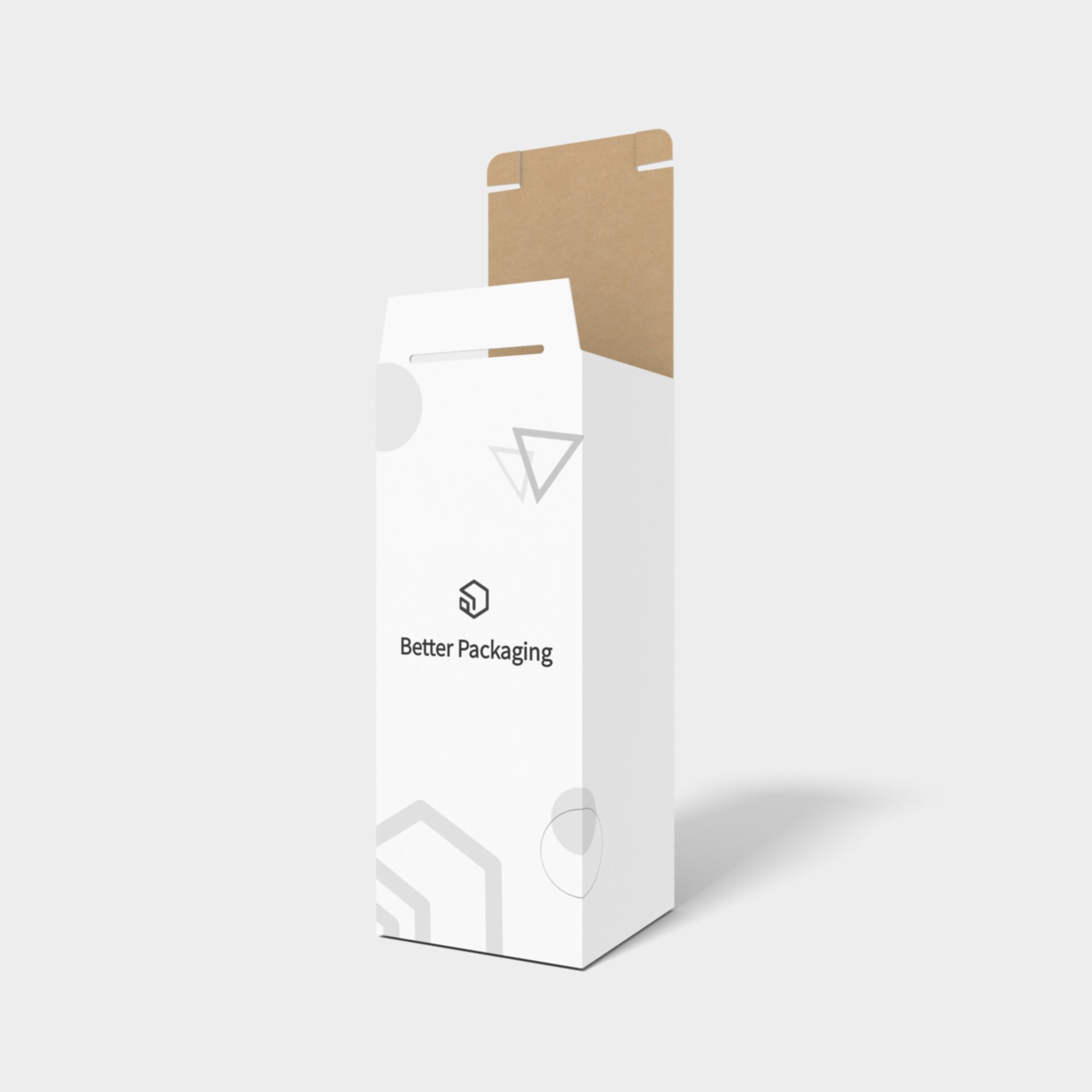 Tuck end wine box — White paperboard