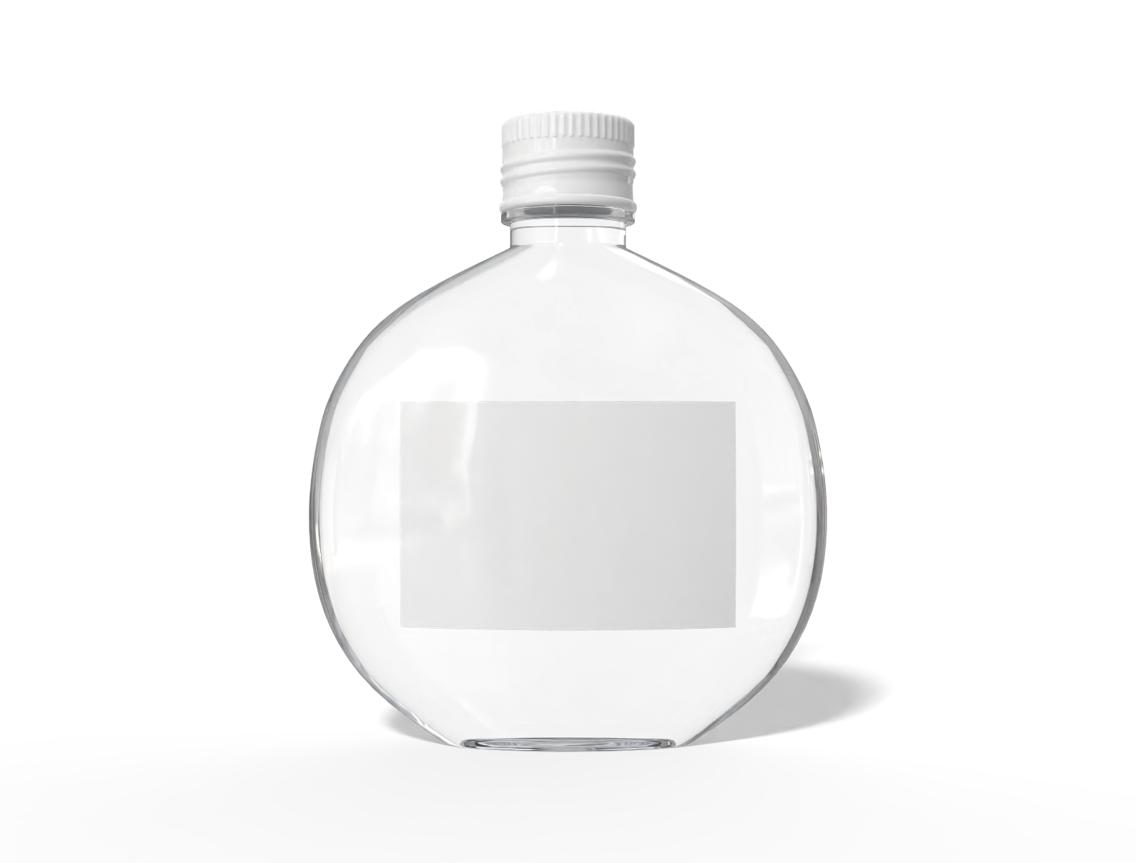 Bottles glass product label — Glossy glass