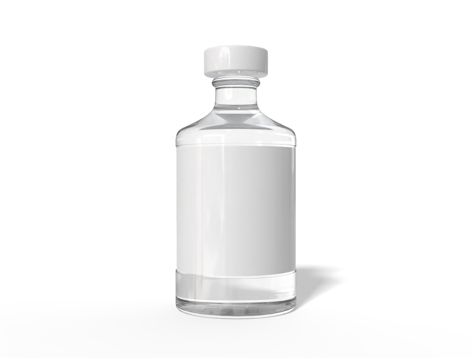 Bottles glass product label — Glossy glass